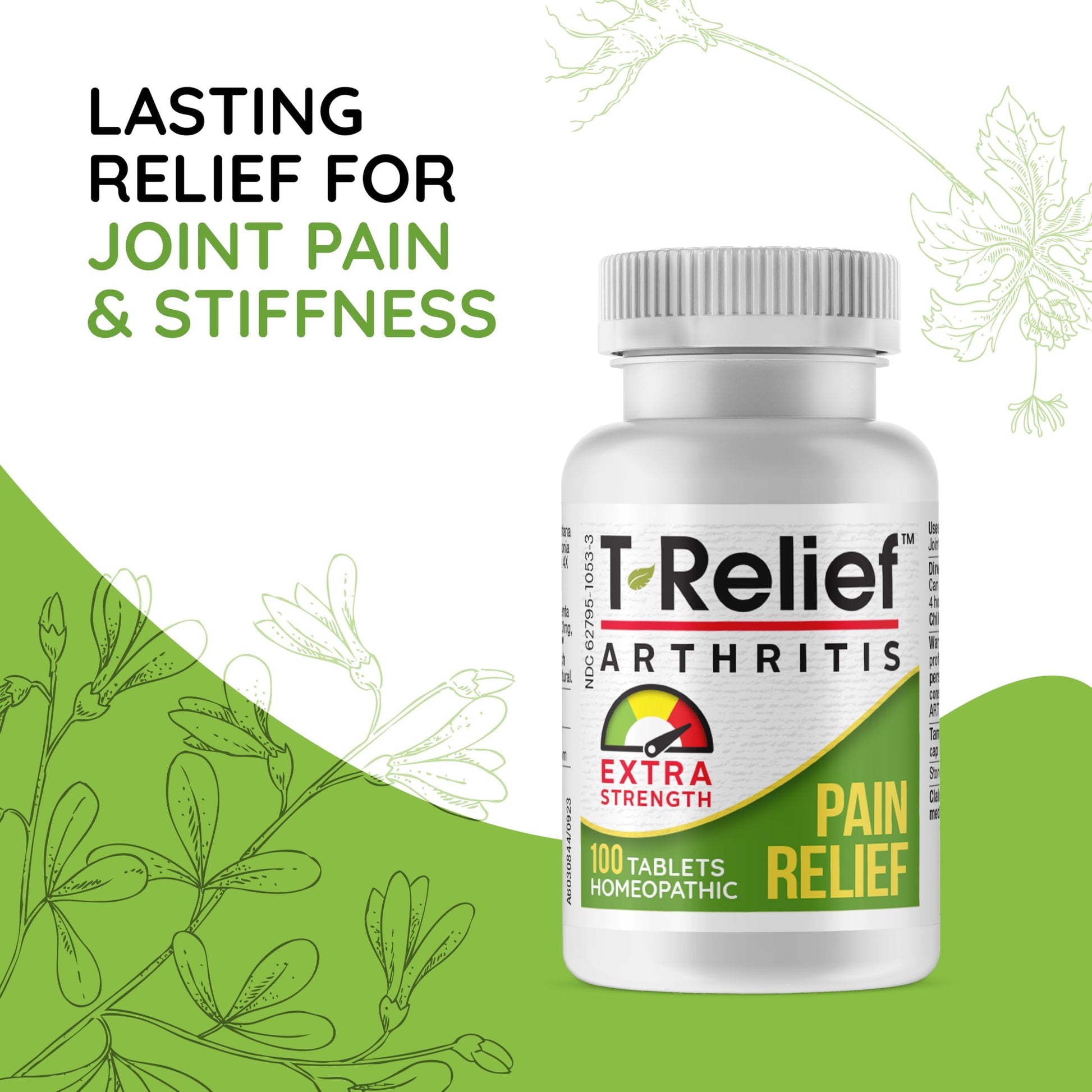 T-Relief Extra Strength Arthritis Pain Reliever Arnica +12 Natural Medicines for Joint Soreness Stiffness Aches, Quick Dissolving Pain Relief for Women & Men - 100 Tablets MediNaturaAu supplements