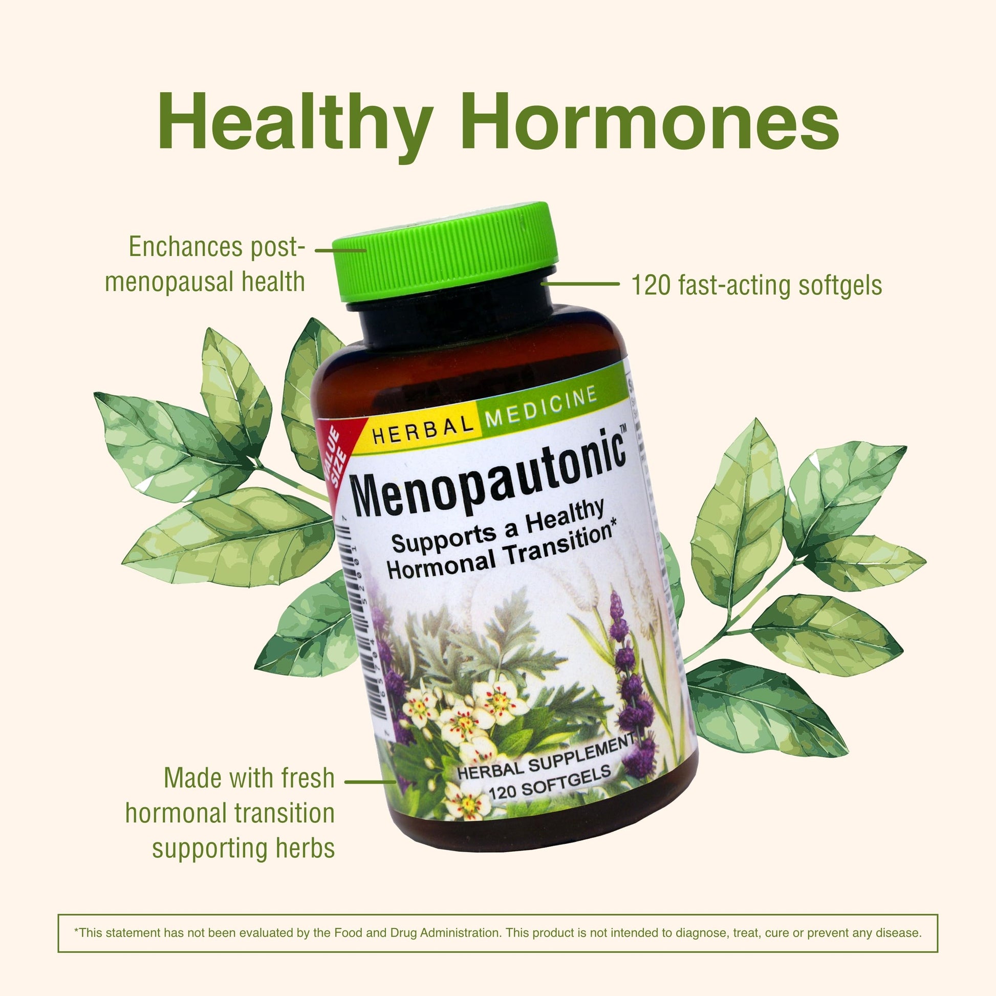 Herbs Etc. Menopautonic Softgels - Essential Supplement for Women - Hormonal Transition Support Supplement - Offers Menopausal Support with Dong Quai & Motherwort - 120 Softgels (120 Servings) Herbs Etc.Au supplements