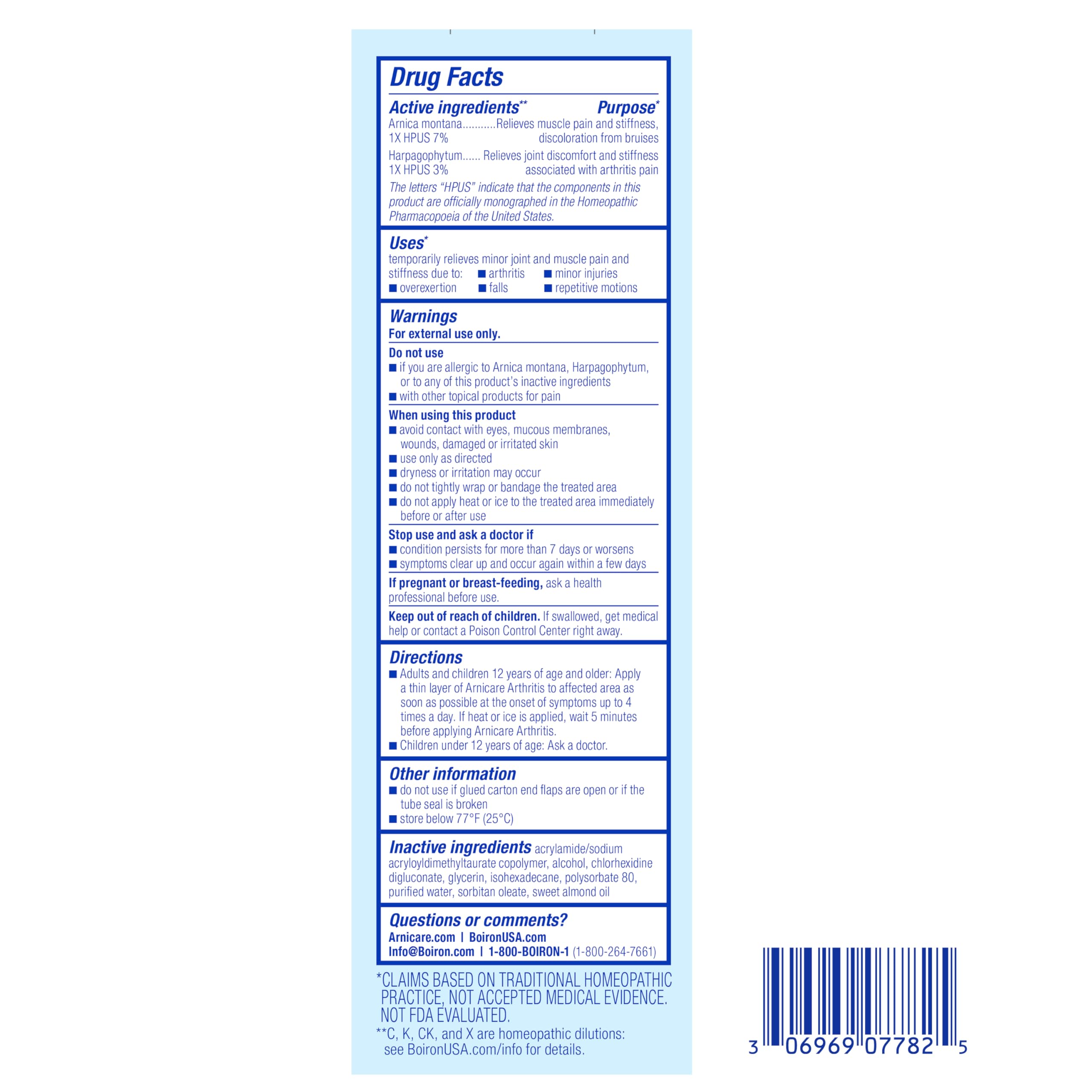 Boiron Arnicare Arthritis Cream for Pain Relief of Knees, Hands, Wrists, Elbows, Joints & Muscles – Quickly Absorbed & Fragrance-Free – 4.2 oz BoironAu supplements