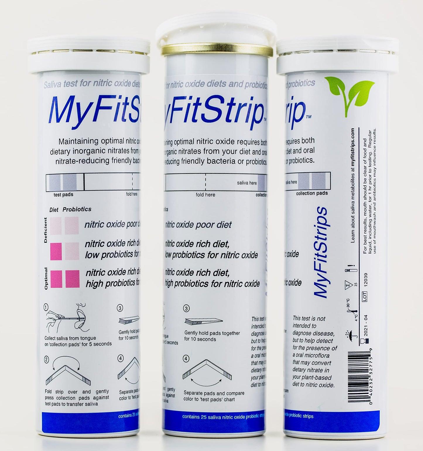 Nitric Oxide Test Strip - Track Both Prebiotic Nitrate and Biomarker for Nitric Oxide MyFitStripUS supplements