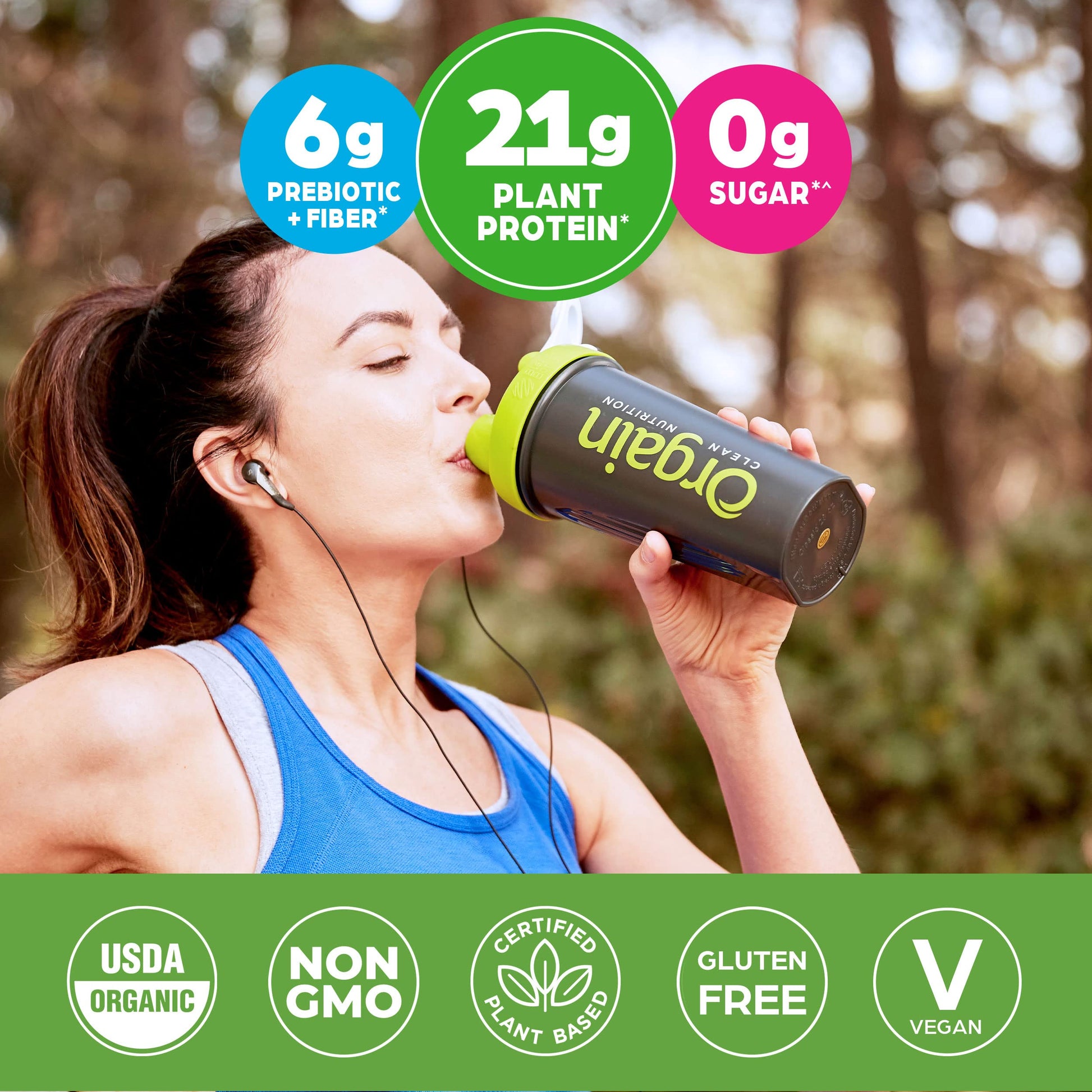 Orgain Organic Vegan Protein Powder, Chocolate Fudge - 21g Plant Based Protein, Gluten OrgainUS supplements
