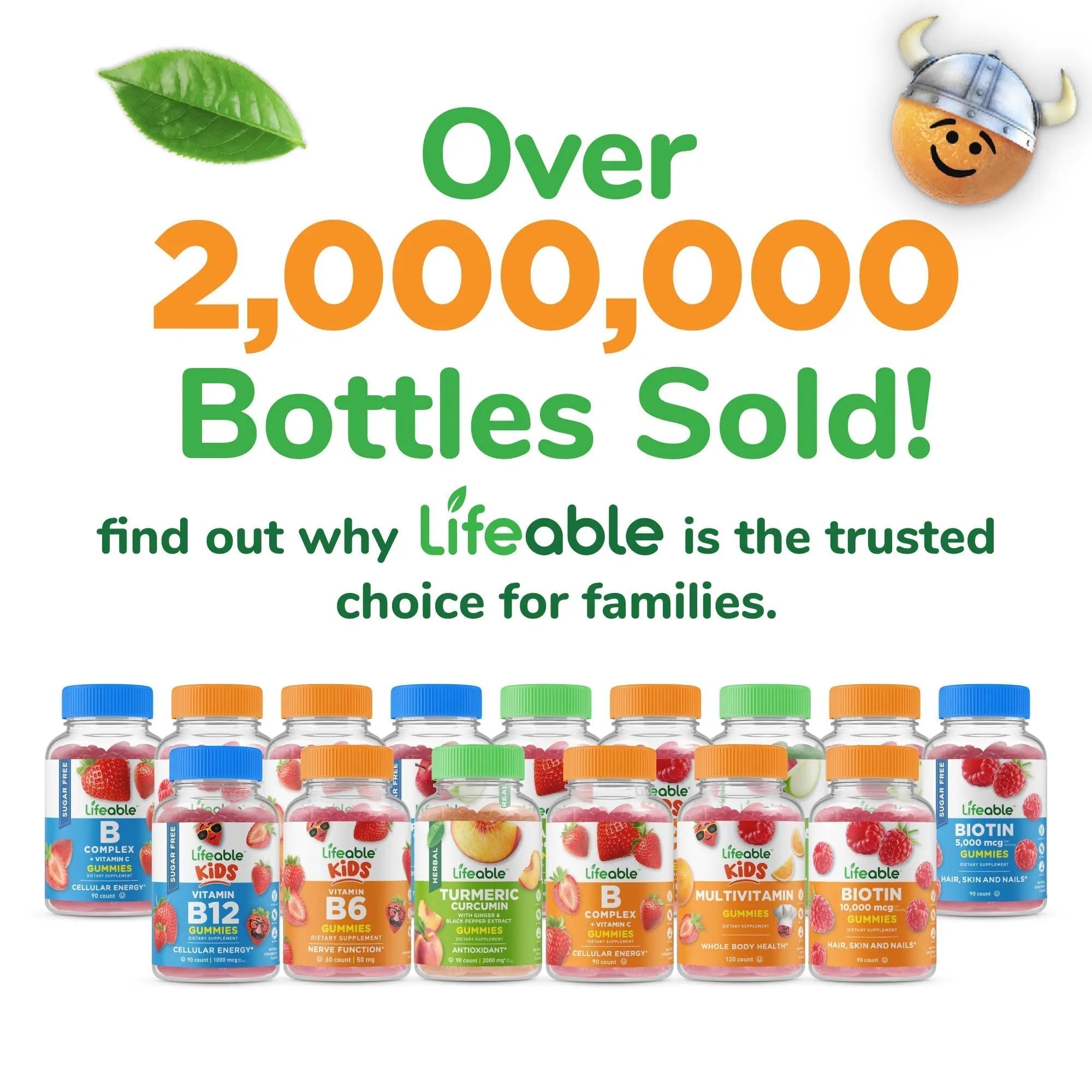 Lifeable Kids Multivitamin Gummies | Great Tasting Multivitamin for Kids | with Vitamins A, C, D, E, B6, B12, Zinc, Biotin LifeableAu supplements