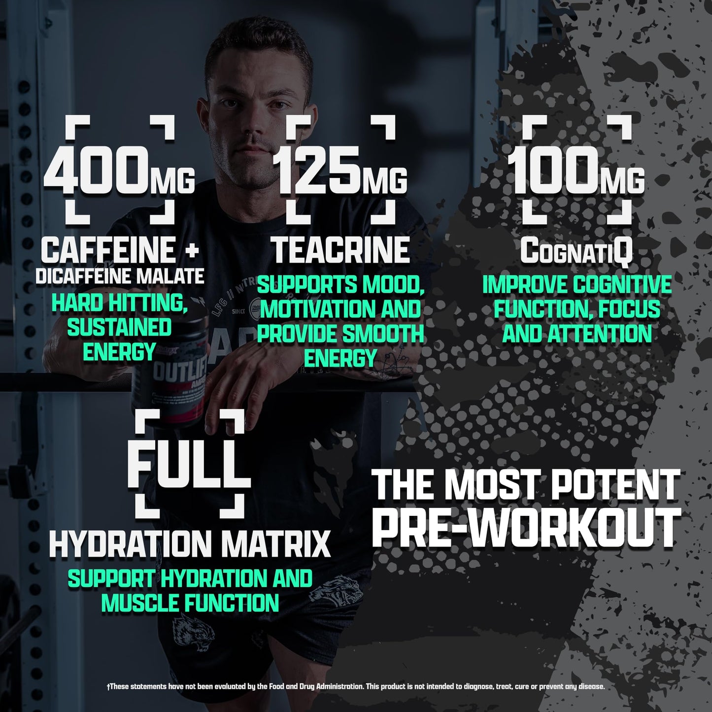 OUTLIFT Amped Max Dosed Pre Workout Powder, 6G Citrulline, 3.2G Beta Alanine Nutrex ResearchUS supplements