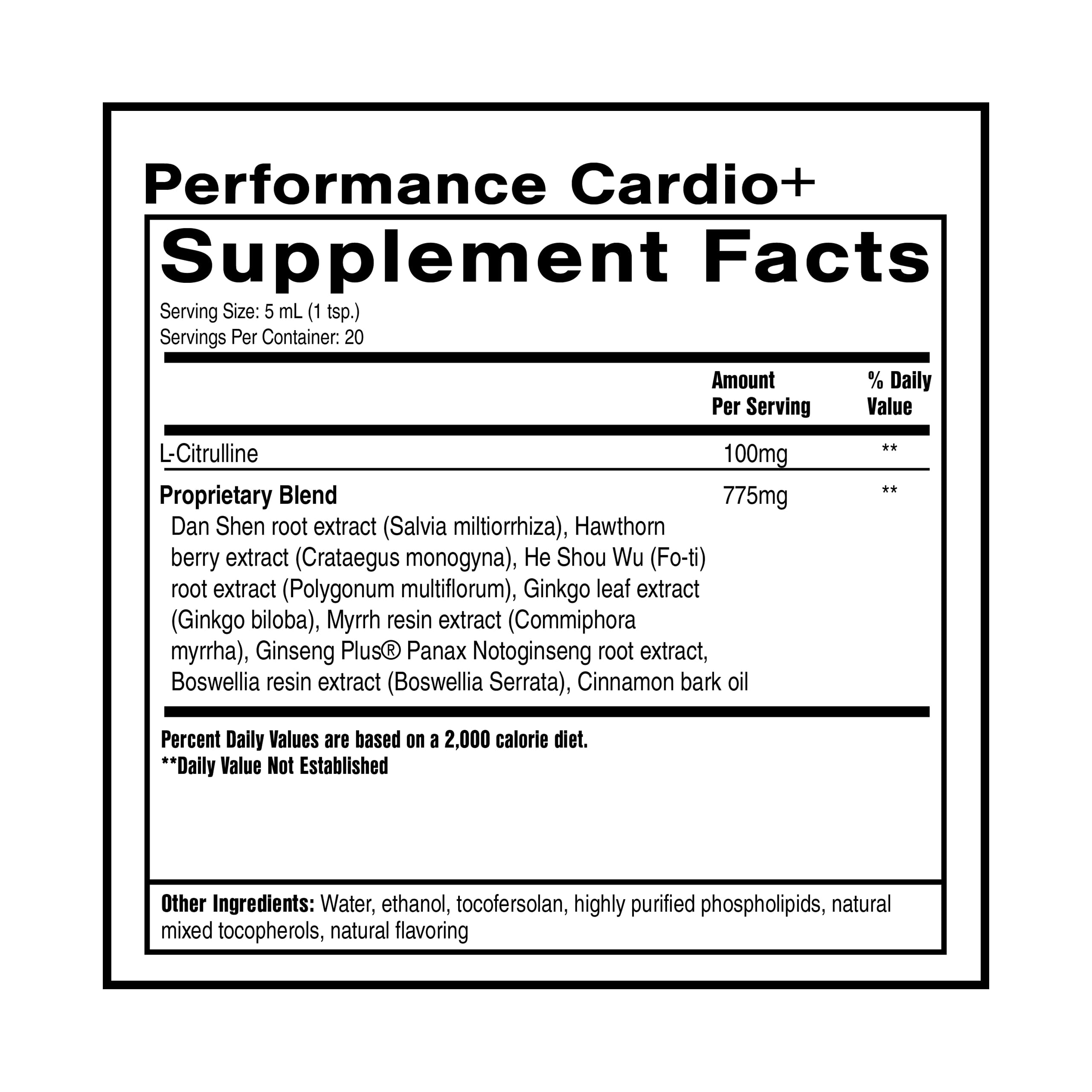 Quicksilver Scientific Performance Cardio+ - Herbal Supplement to Support Blood Circulation & Brain Health - Cardiovascular Supplement with Hawthorn Berry + He Shou Wu + Ginseng Extract (3.38 oz) Quicksilver ScientificUS supplements