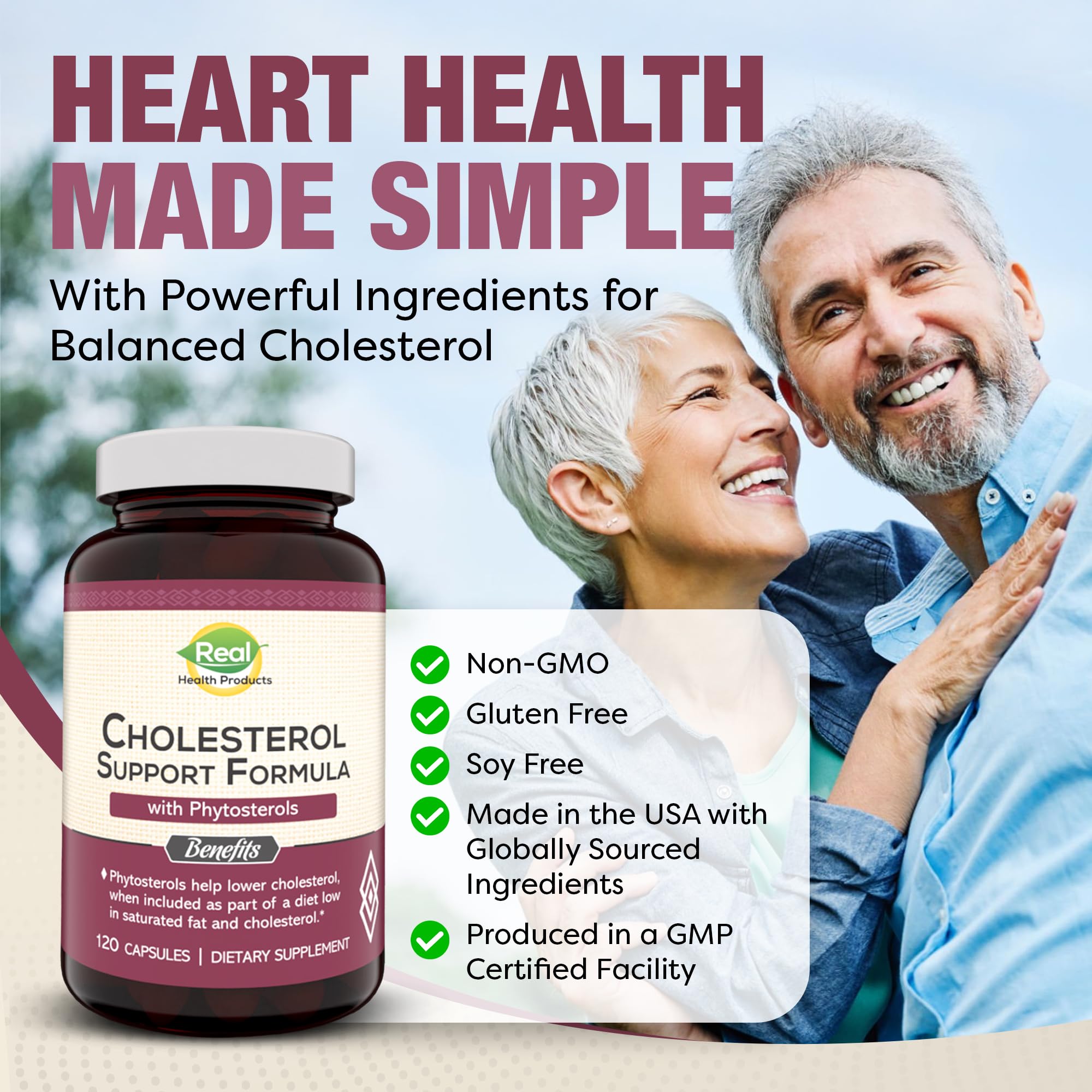 Advanced Cholesterol Health Complex with Plant Sterols. Cholesterol & Lipid Support Supplement for Healthy Heart & Cholesterol Levels for Men & Women. 120 Capsules RHPAu supplements