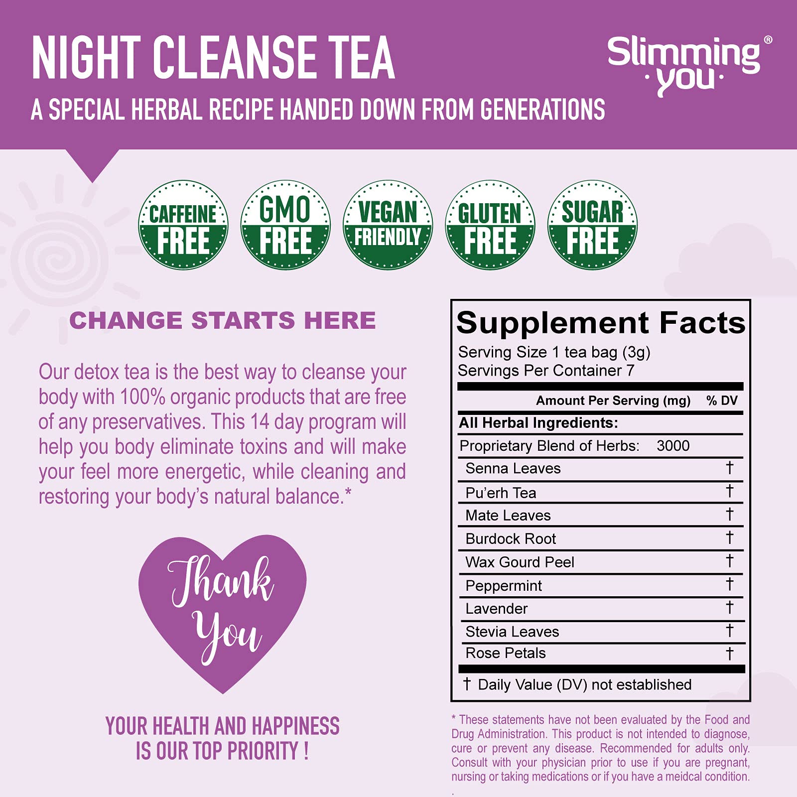 TAOISTEA 14 Day Detox Tea for Weight Loss, Body Cleanse, Metabolism Boost - Morning TAOISTEAUS supplements