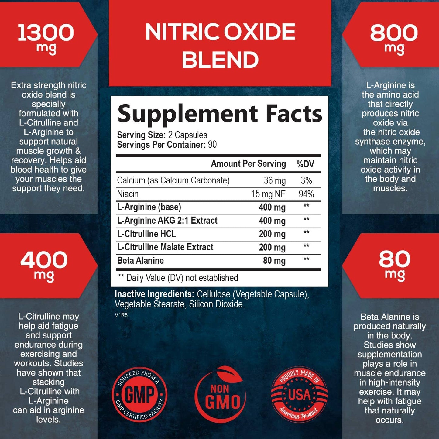 Extra Strength Nitric Oxide Supplement L Arginine 3X Strength - Citrulline Malate, AAKG SILVERONYXUS supplements