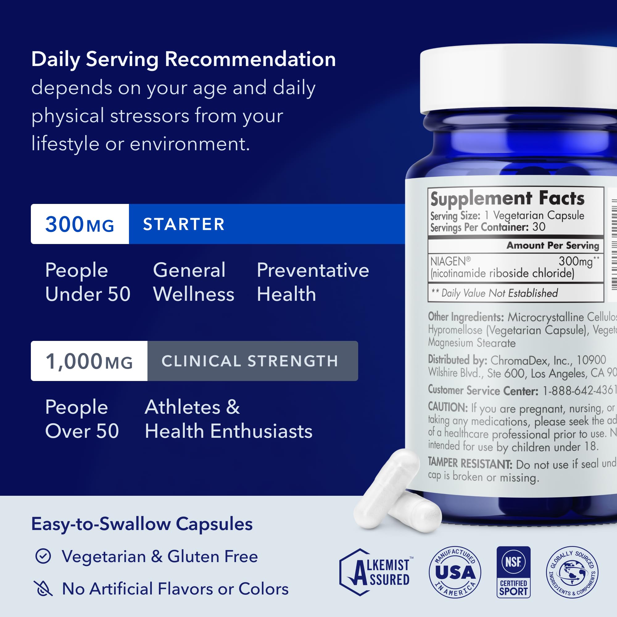 TRU NIAGEN 300mg + Beauty Bundle. A Comprehensive Bundle for Daily NAD+ Support with targeted Beauty Actives for Healthy Skin, Hair, and Nails at The Cellular Level. TRU NIAGENUS supplements
