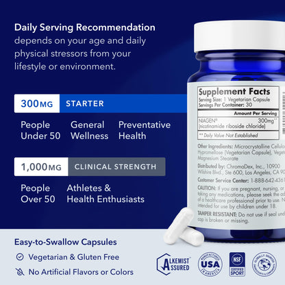 TRU NIAGEN 300mg + Beauty Bundle. A Comprehensive Bundle for Daily NAD+ Support with targeted Beauty Actives for Healthy Skin, Hair, and Nails at The Cellular Level. TRU NIAGENUS supplements