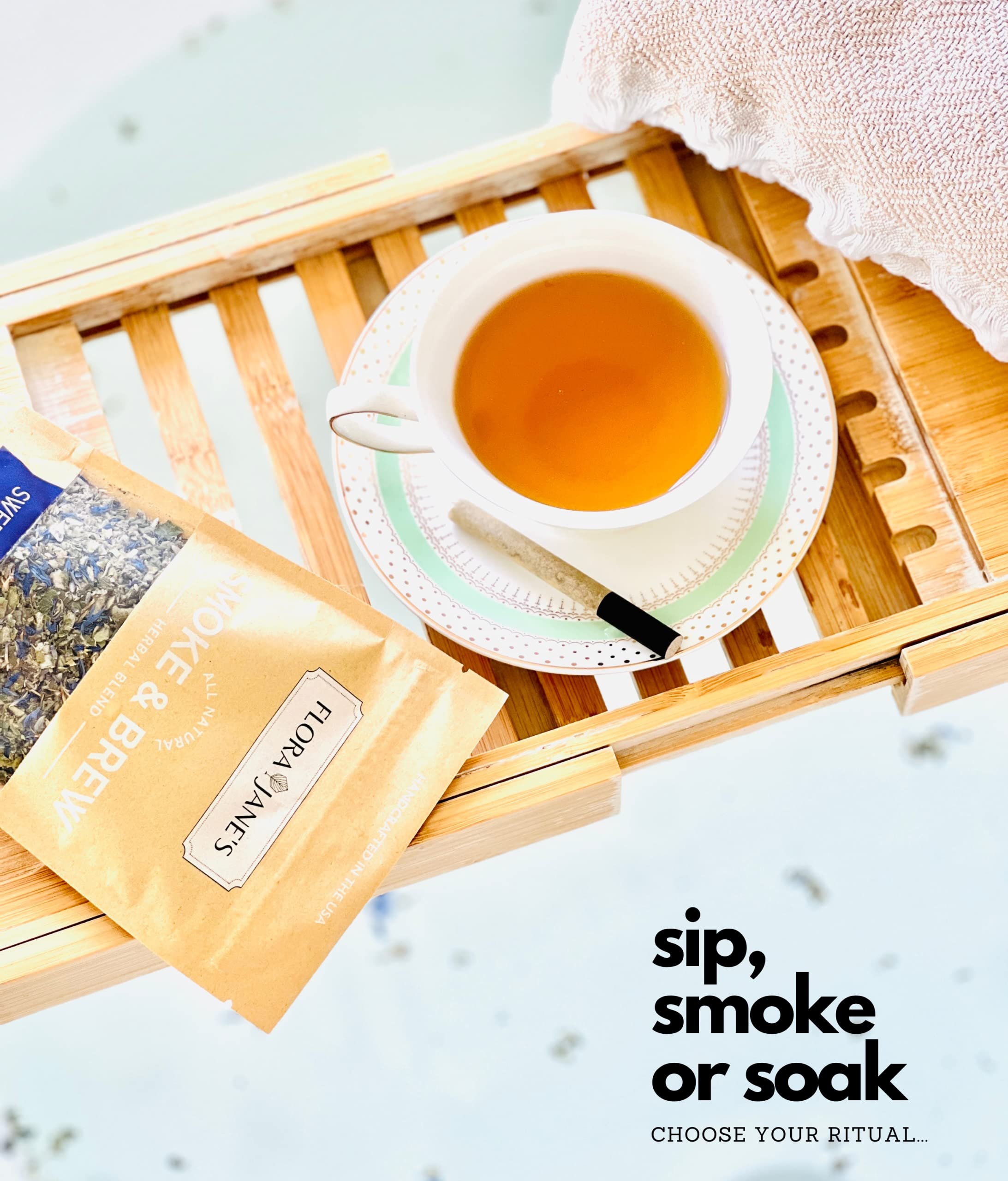 Smoke & Brew - Sweet Dreams Blend for Relaxation and Sleep - Caffiene Free Tea and Smoke Blend Flora Jane'sAu supplements