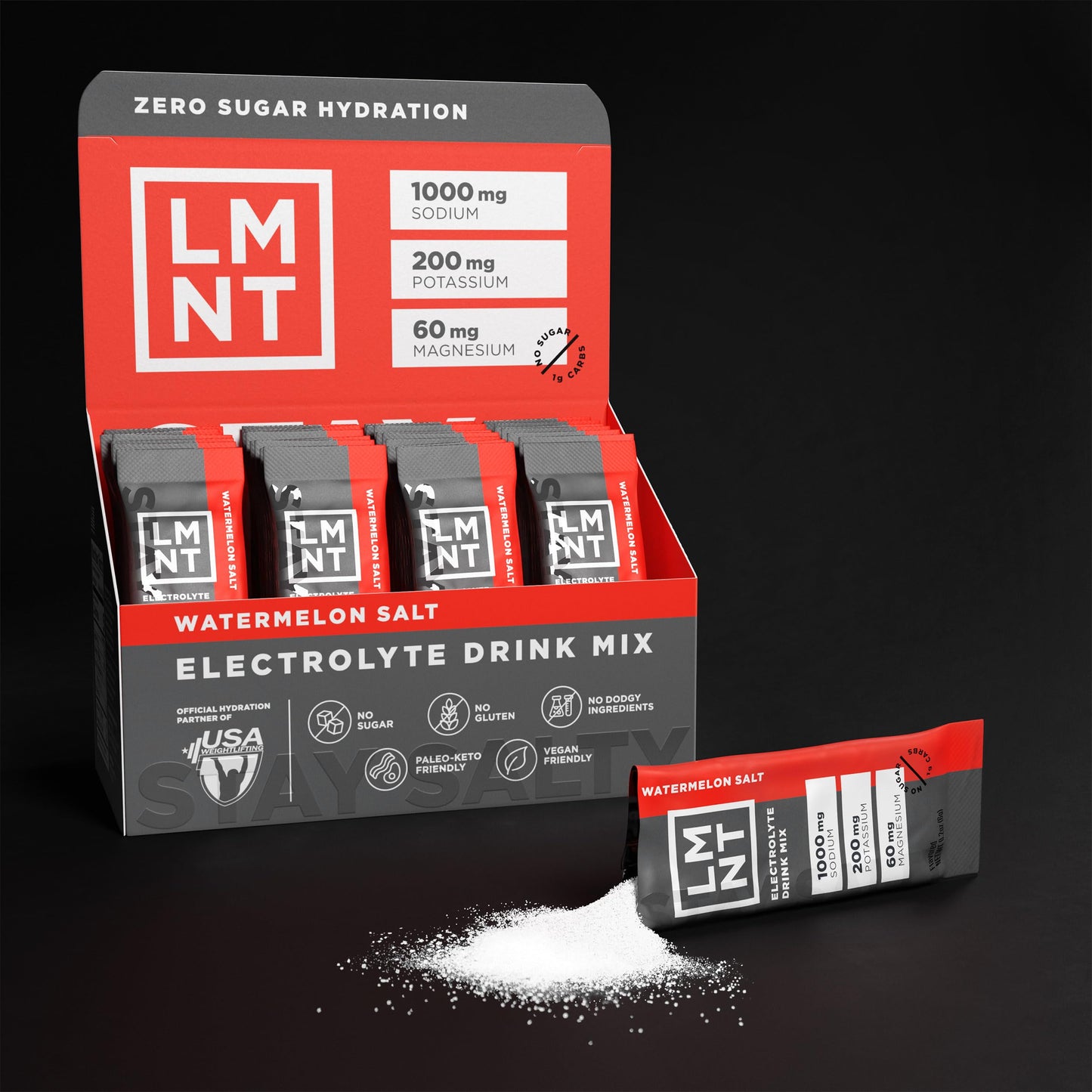 LMNT Zero Sugar Electrolytes - Watermelon Salt | Drink Mix | 30-Count Drink LMNTUS supplements
