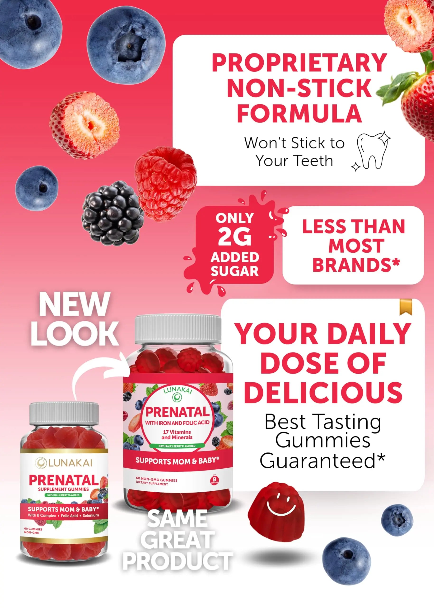 Lunakai Prenatal Vitamin and Women's Multivitamin Gummies Bundle - Pregnancy Multivitamin Gummy with Iron & Folic Acid LunakaiAu supplements