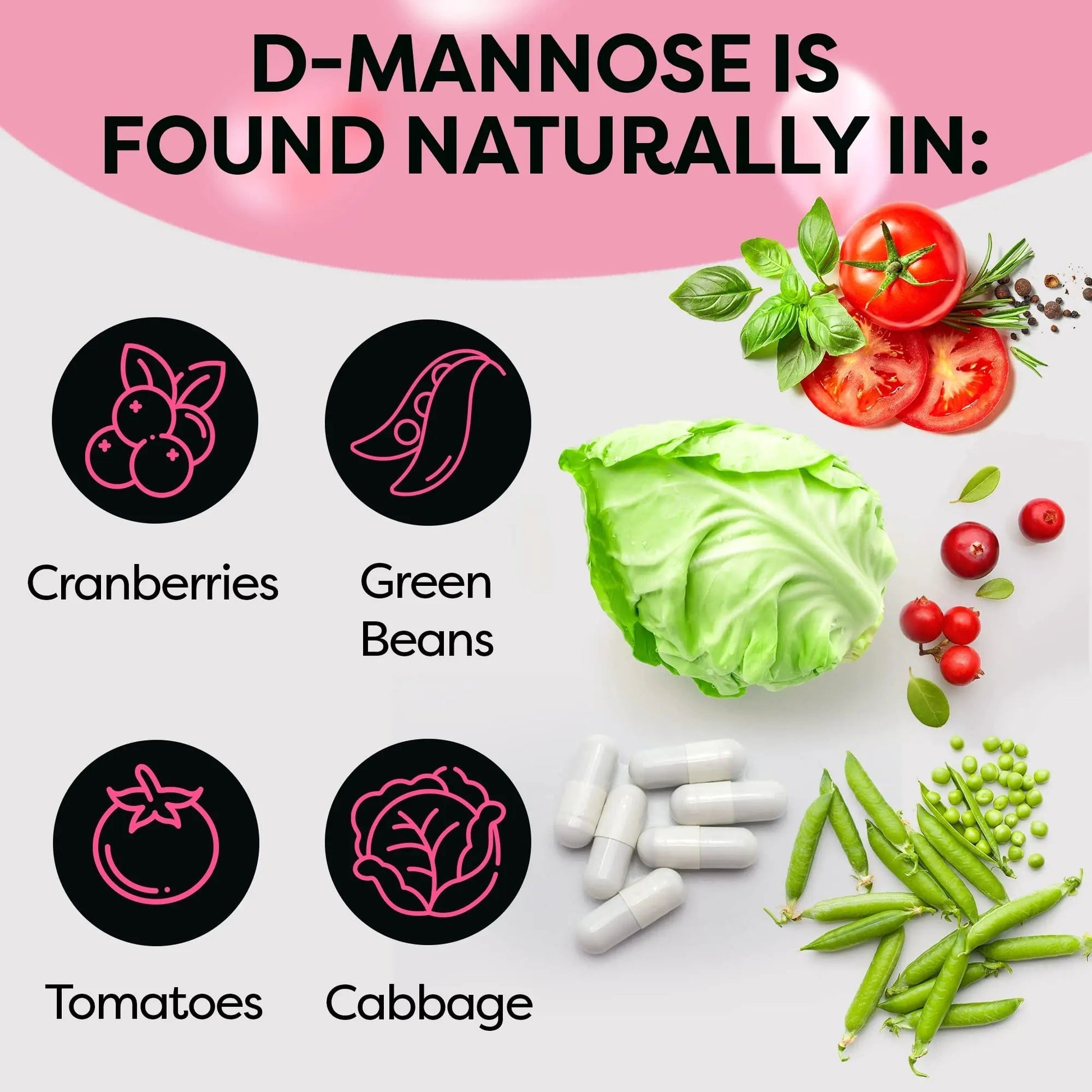 ACE NUTRITION pHresh D-Mannose with Cranberry Capsules for Women and Men, Maximum Strength 1000 mg Per Serving - Supports: Urinary Tract Health - Made in The USA ACE NUTRITIONAu supplements