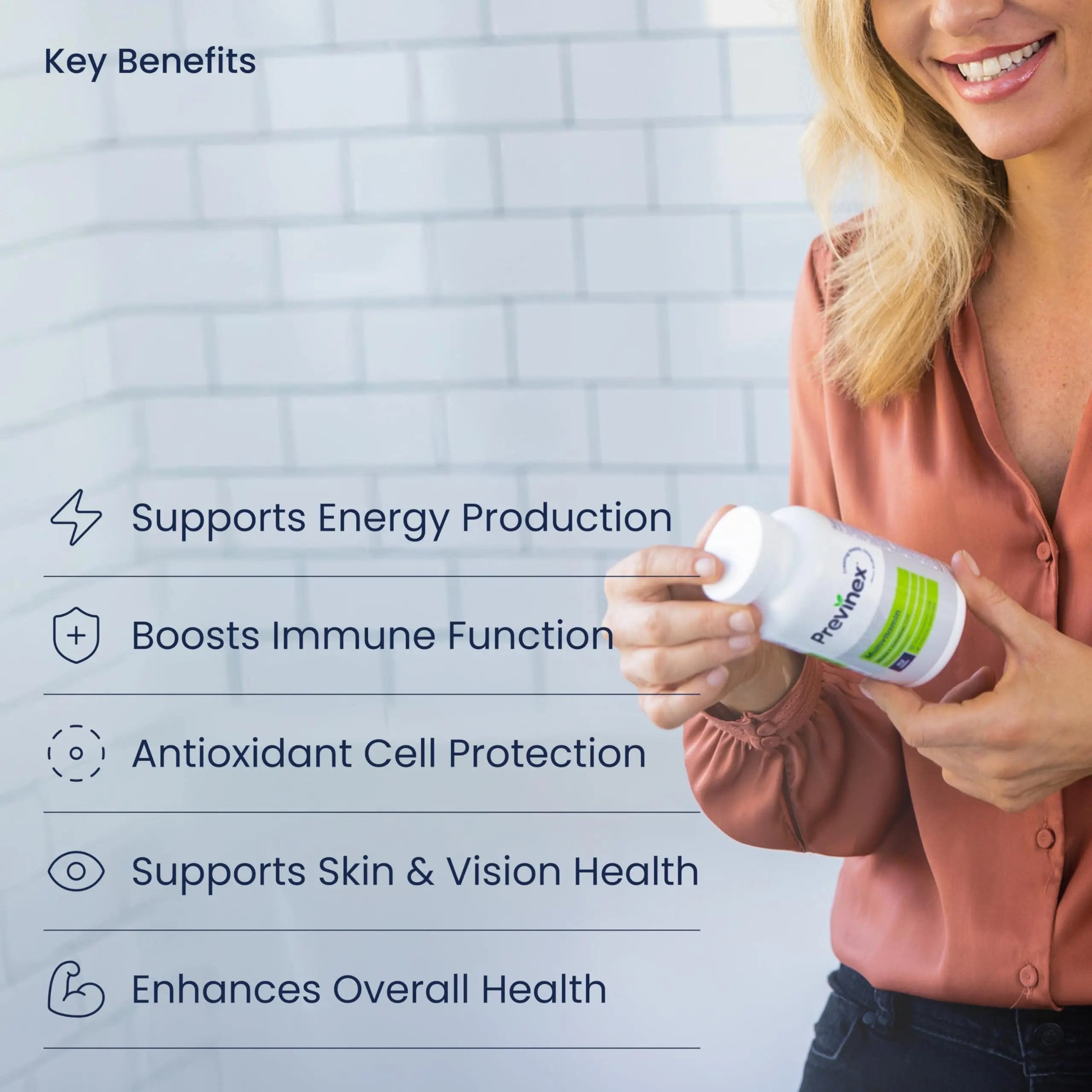 Previnex Multivitamin, Mineral & Antioxidant Plus - Multivitamin for Men & Women with Vital Nutrients, Vitamin C & Vitamin D & Vitamin E, 112 Tablets PrevinexAu supplements
