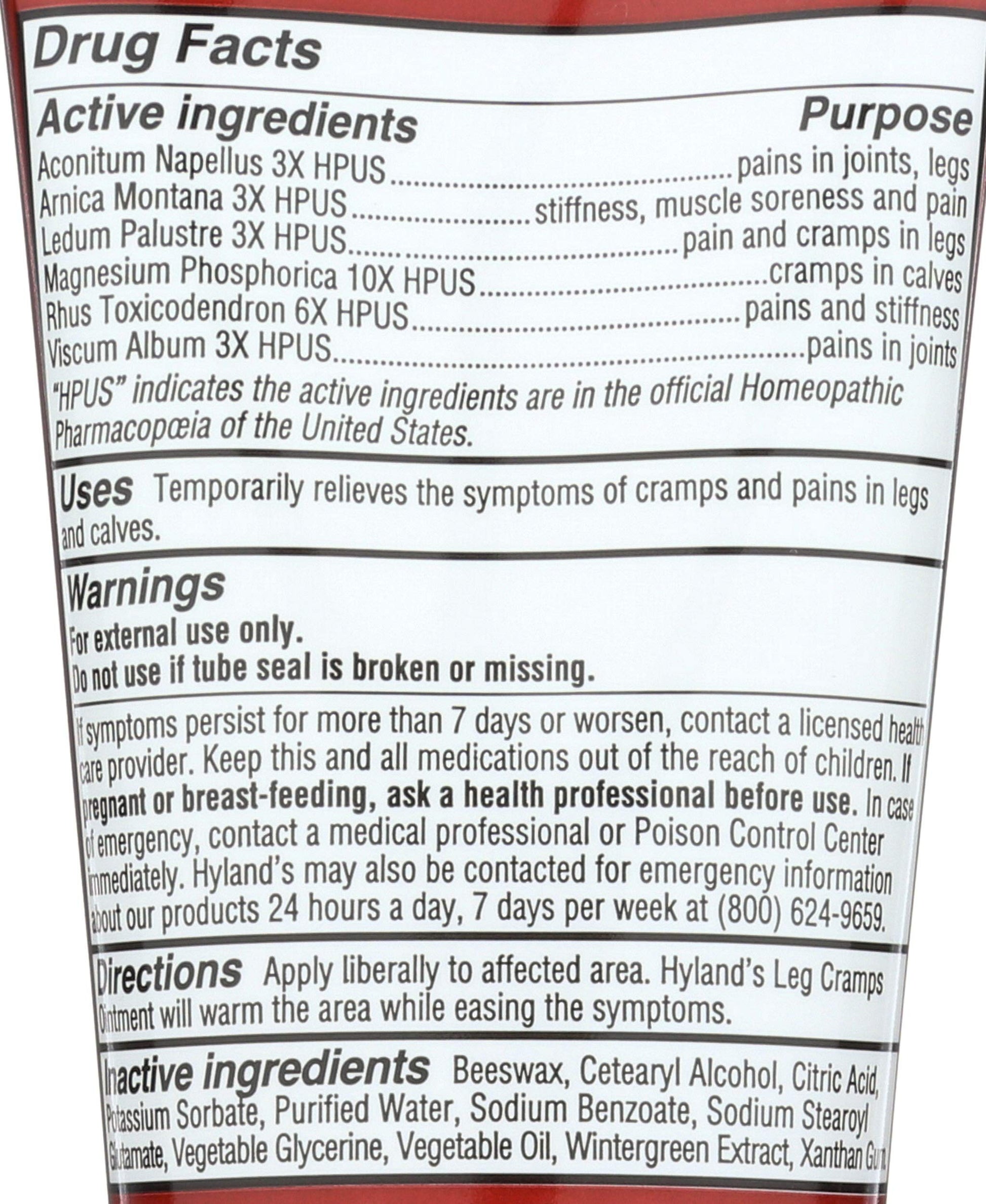 Hylands Homeopathic Leg Cramps - Ointment - 2.5 oz Hyland'sAu supplements