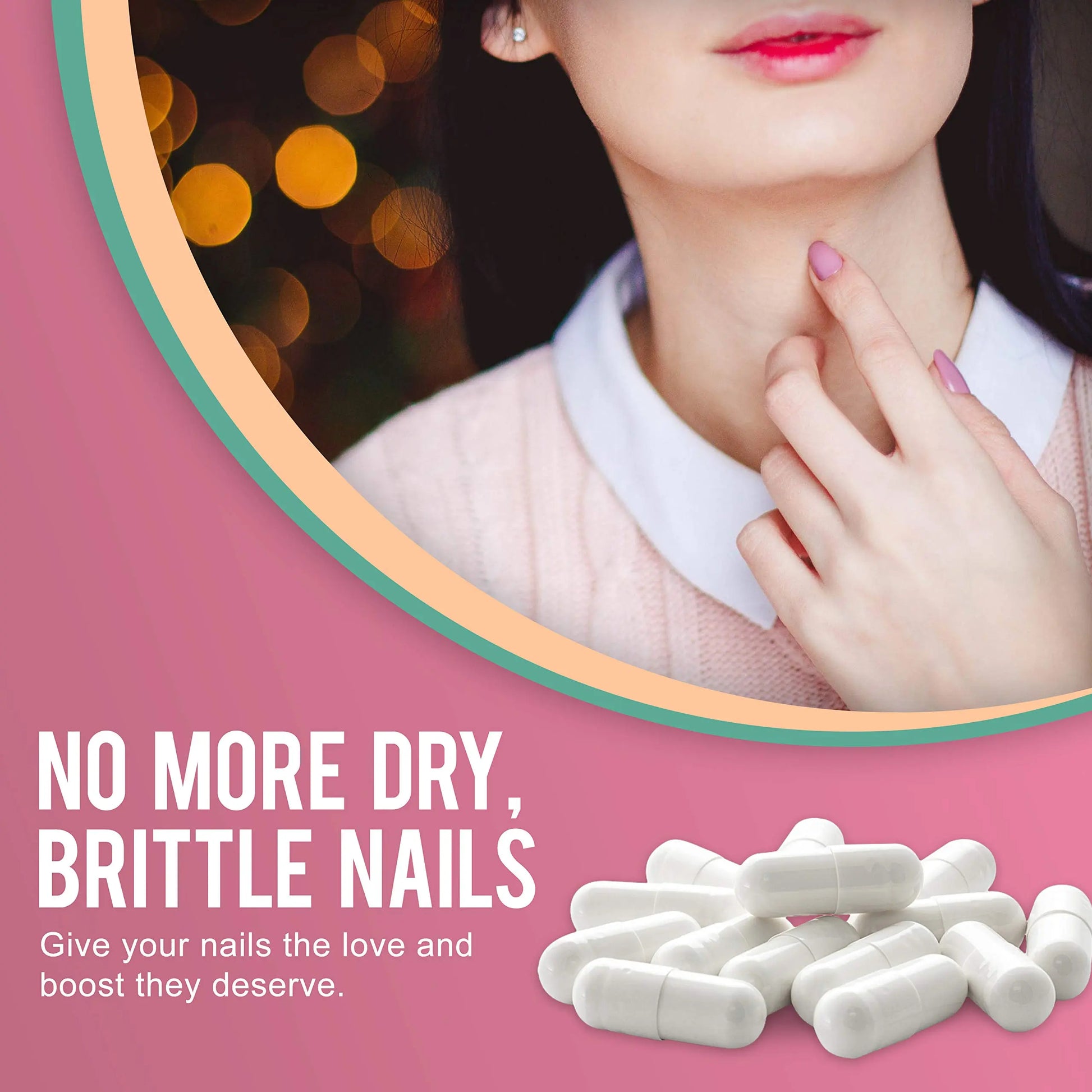 OPTML Hair and Nail Vitamins for Hair Growth and Thickness, Biotin-Infused Hair Pills, Hair Vitamins for Faster Hair Growth and Healthy Nails, for Women and Men, 60 Capsules OPTMLAu supplements