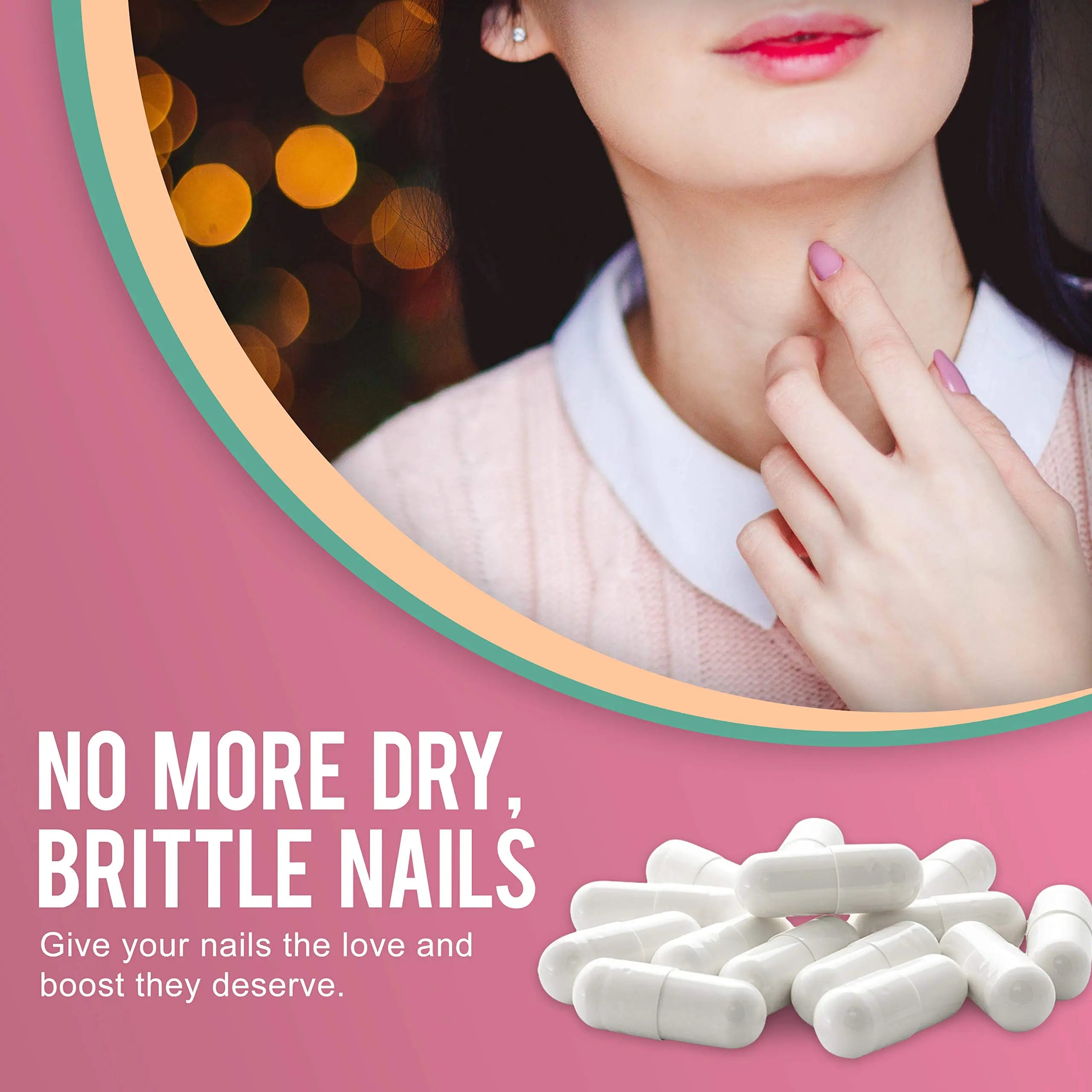 OPTML Hair and Nail Vitamins for Hair Growth and Thickness, Biotin-Infused Hair Pills, Hair Vitamins for Faster Hair Growth and Healthy Nails, for Women and Men, 60 Capsules OPTMLAu supplements