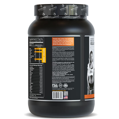 SASCHA FITNESS Hydrolyzed Whey Protein Isolate,100% Grass-Fed ,2.3 Pounds SASCHA FITNESSUS supplements