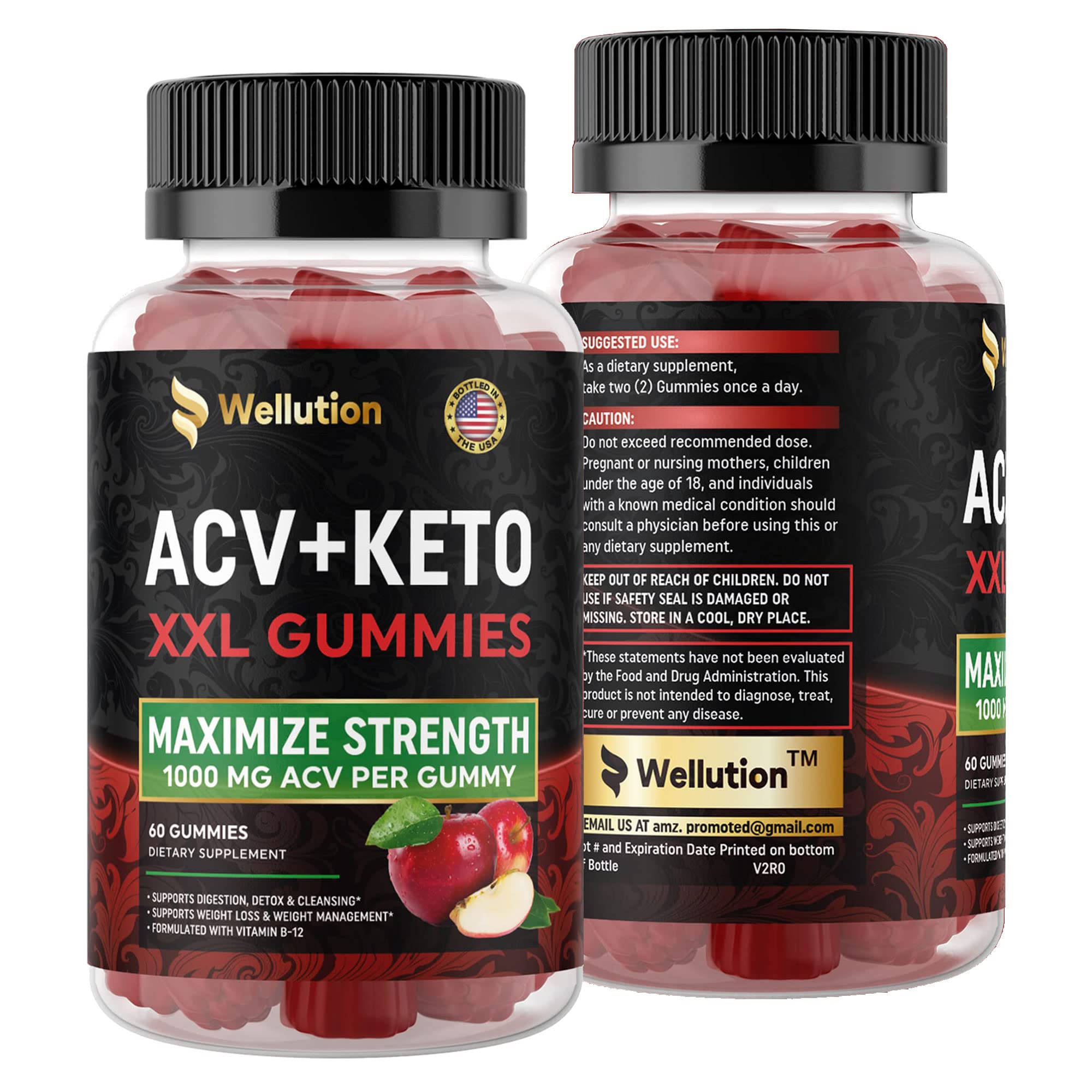 WELLUTION (2 Pack Gummies Apple Cider Vinegar - Formulated to Support Healthy Weight WELLUTIONUS supplements