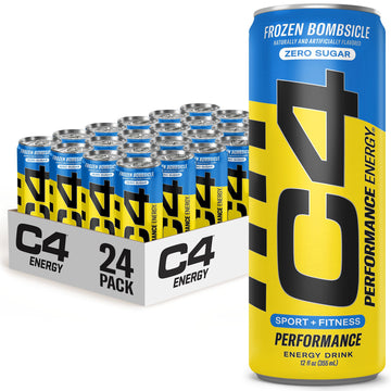 C4 Energy Drink 12oz (Pack of 24) - Frozen Bombsicle - Sugar Free Pre Workout Performance CellucorAu supplements