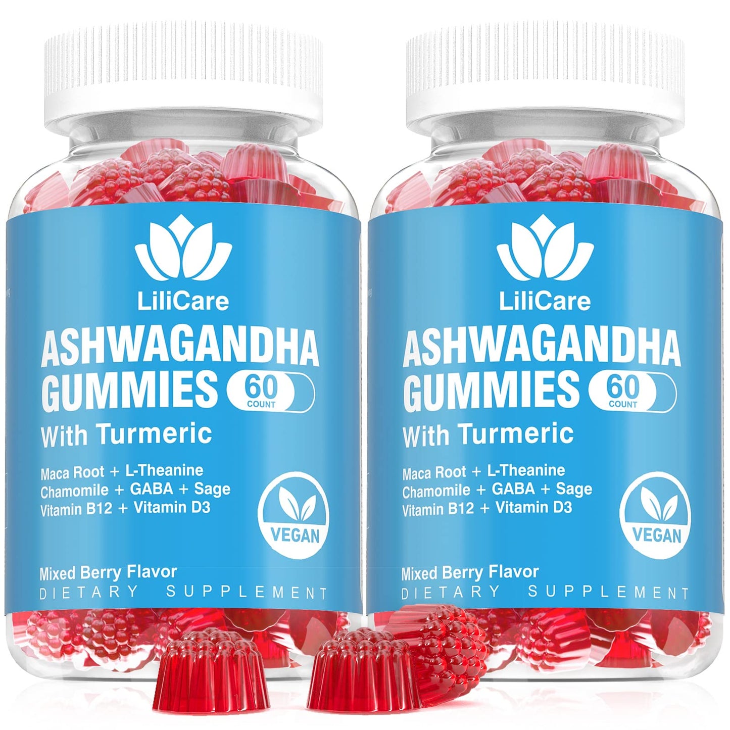 EnvyDeal 2 Pack Ashwagandha Gummies for Immune Support, 2000mg Organic Ashwa EnvyDealUS supplements