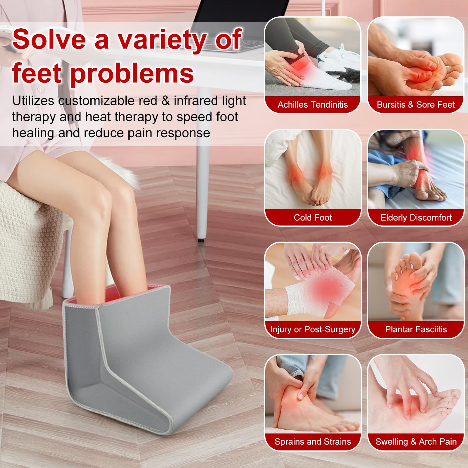 Red Light Therapy Boot for Feet, Infrared Light Therapy Slipper for Perfect Foot Care, Ideal for Ankle RutollmitAu supplements
