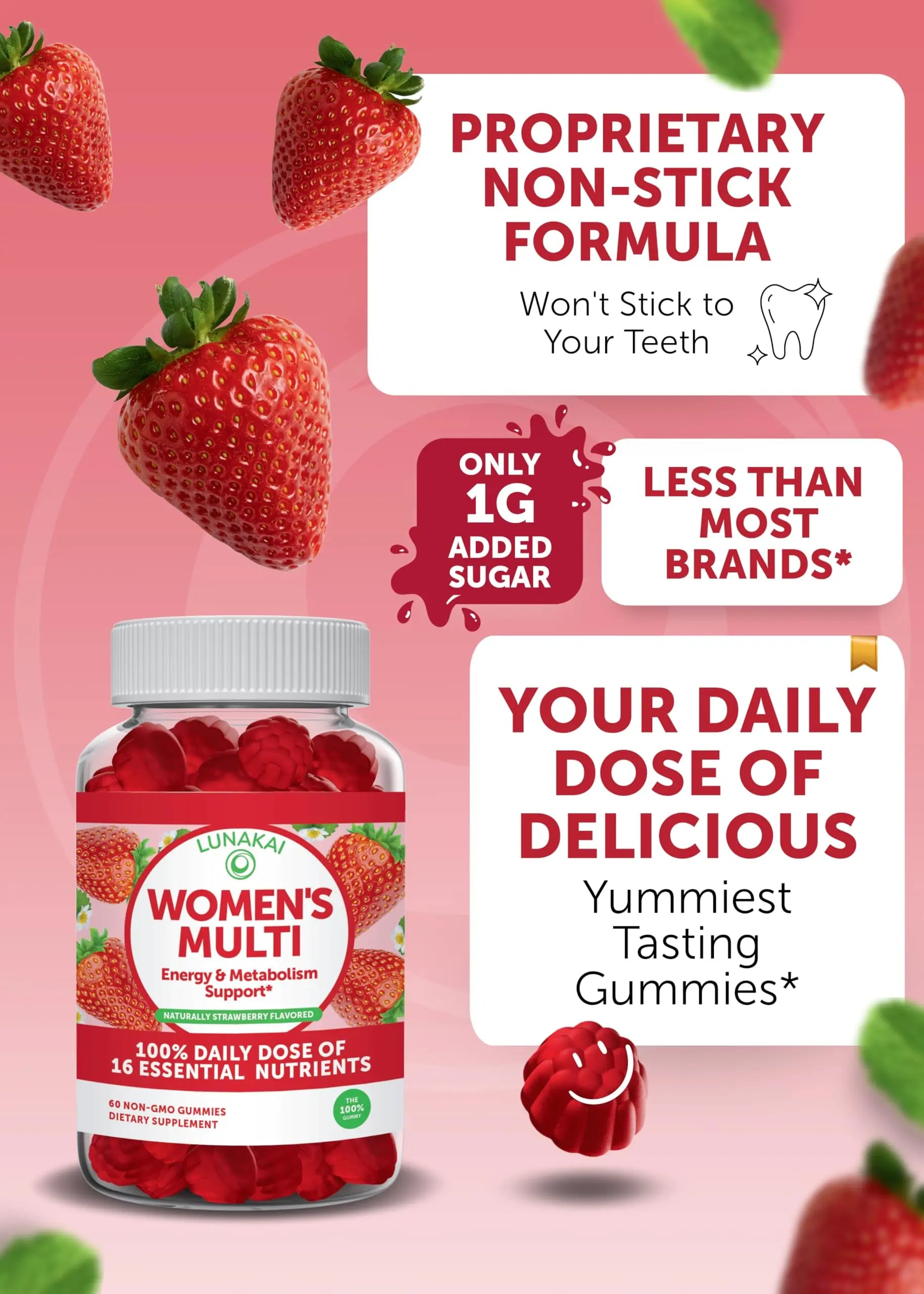 Lunakai Prenatal Vitamin and Women's Multivitamin Gummies Bundle - Pregnancy Multivitamin Gummy with Iron & Folic Acid LunakaiAu supplements