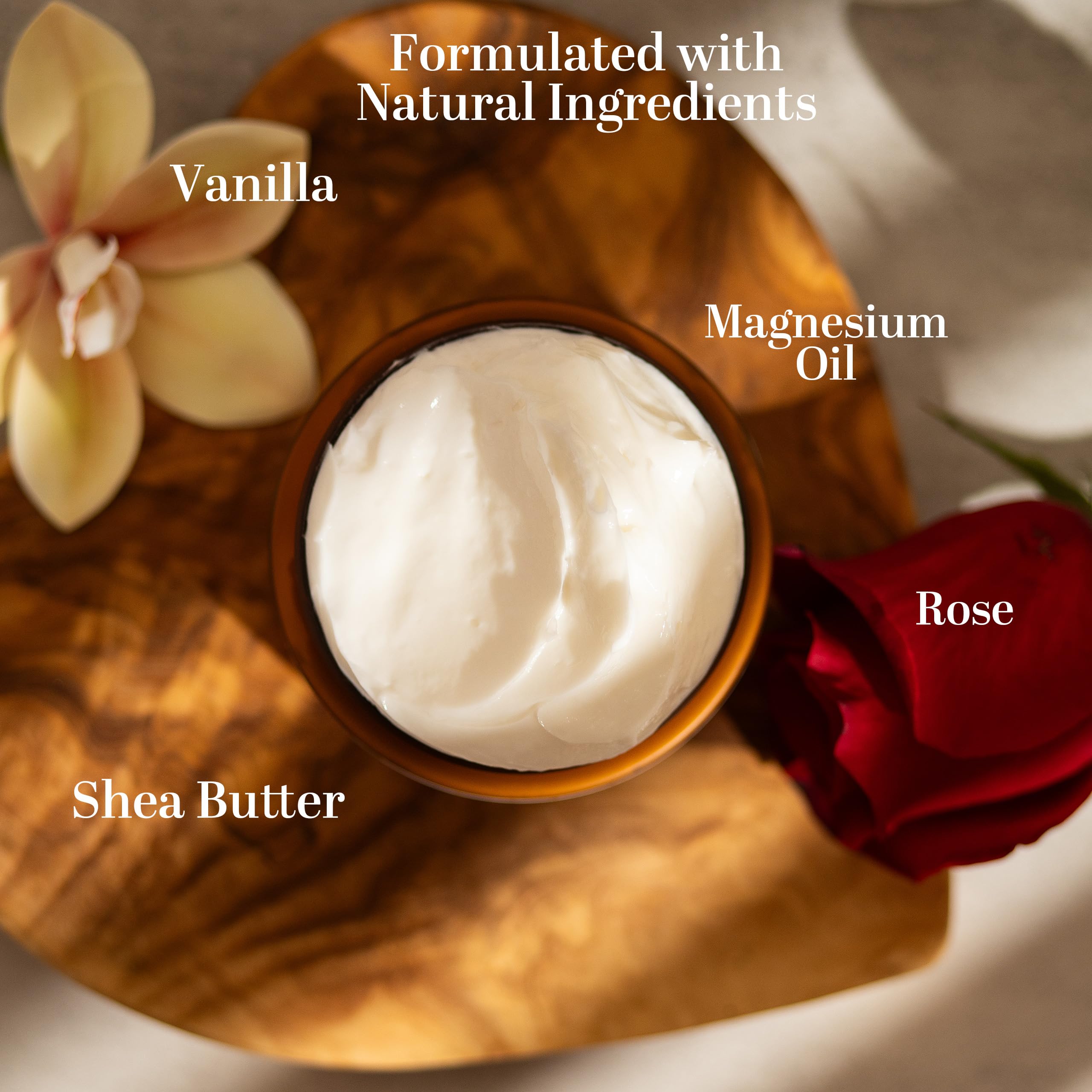 Better Shea Butter Magnesium Lotion for Women | Vanilla Rose | For Pregnancy, Kids & Babies | Relieves Muscle Tension & Leg Cramps | Organic & Natural Ingredients Better Shea ButterAu supplements