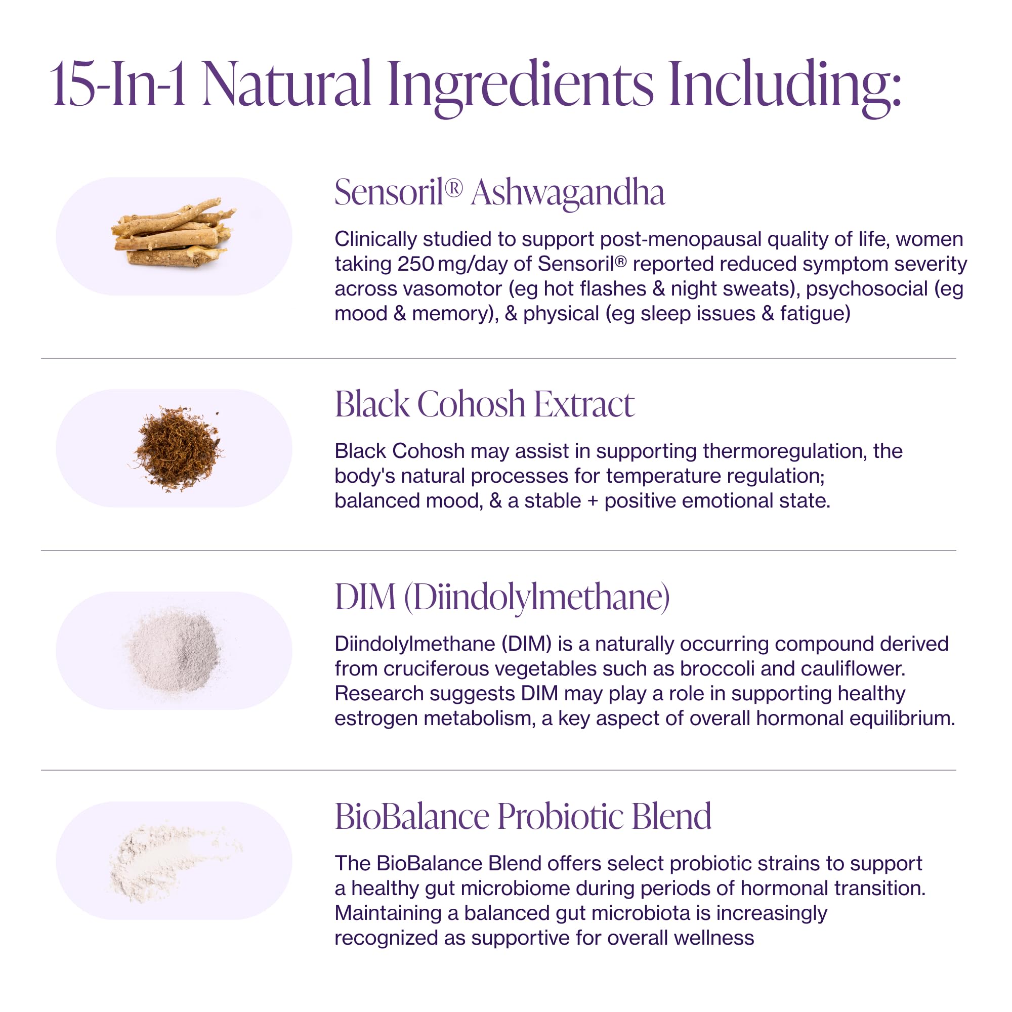 Menopause Supplements for Women - Natural Hormone Balance - Hot Flashes, Night Sweats, Sleep & Mood Support. with Sensoril® Ashwagandha, DIM, Chaste Berry & Black Cohosh Root - 60 Count Pure MicronutrientsAu supplements