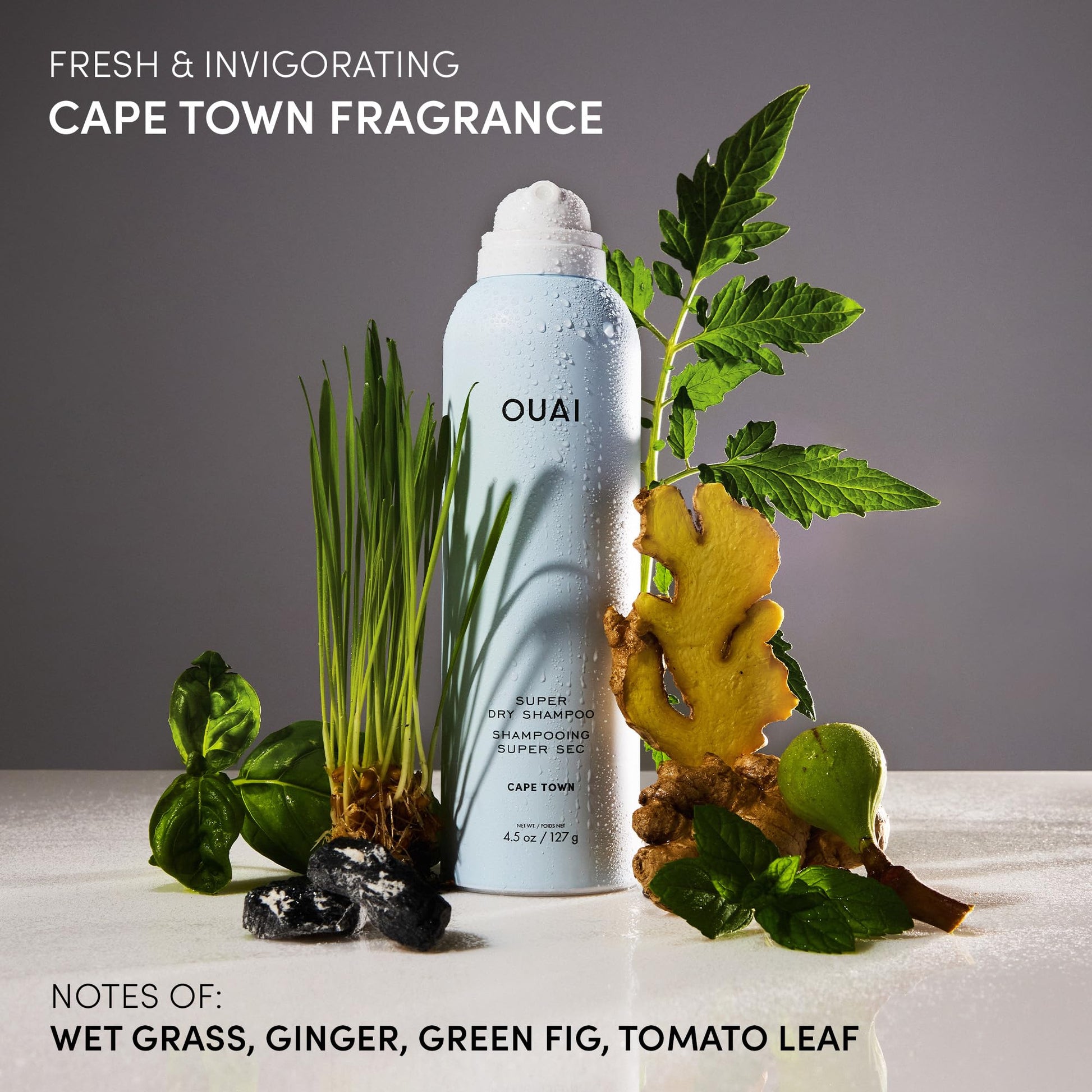 OUAI Super Dry Shampoo - Volumizing Dry Shampoo - Absorbs Oil, Dirt & Sweat - Blends Seamlessly into Hair with Zero Residue & Enriched with a Long-Lasting Scent - Cape Town (4.5 oz) OUAIAu supplements