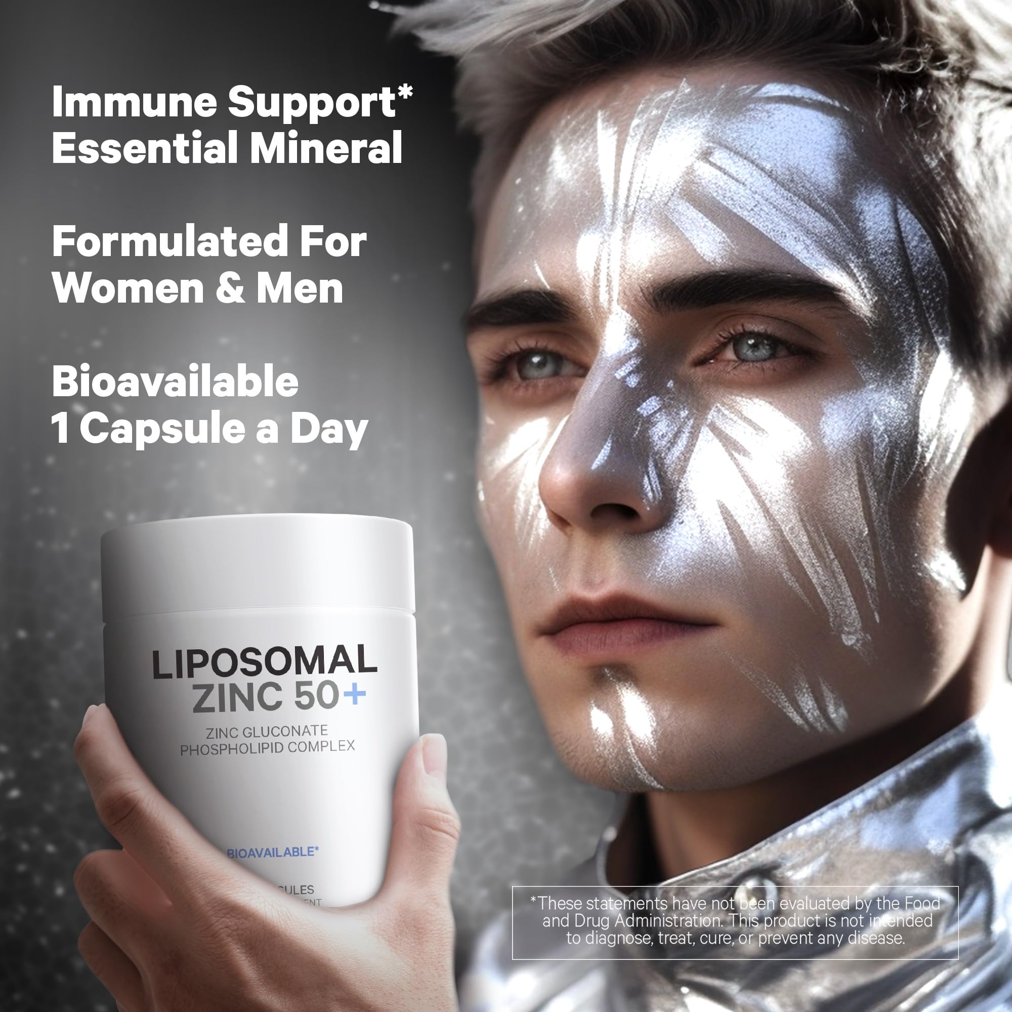 Codeage Liposomal Zinc Supplement – 3 Month Supply – One Per Day - 50 mg Zinc Gluconate Vitamin Pills - Essential Mineral Supplements Liposomal Delivery Matrix - Vegan Non-GMO - 100 Capsules CodeageAu supplements