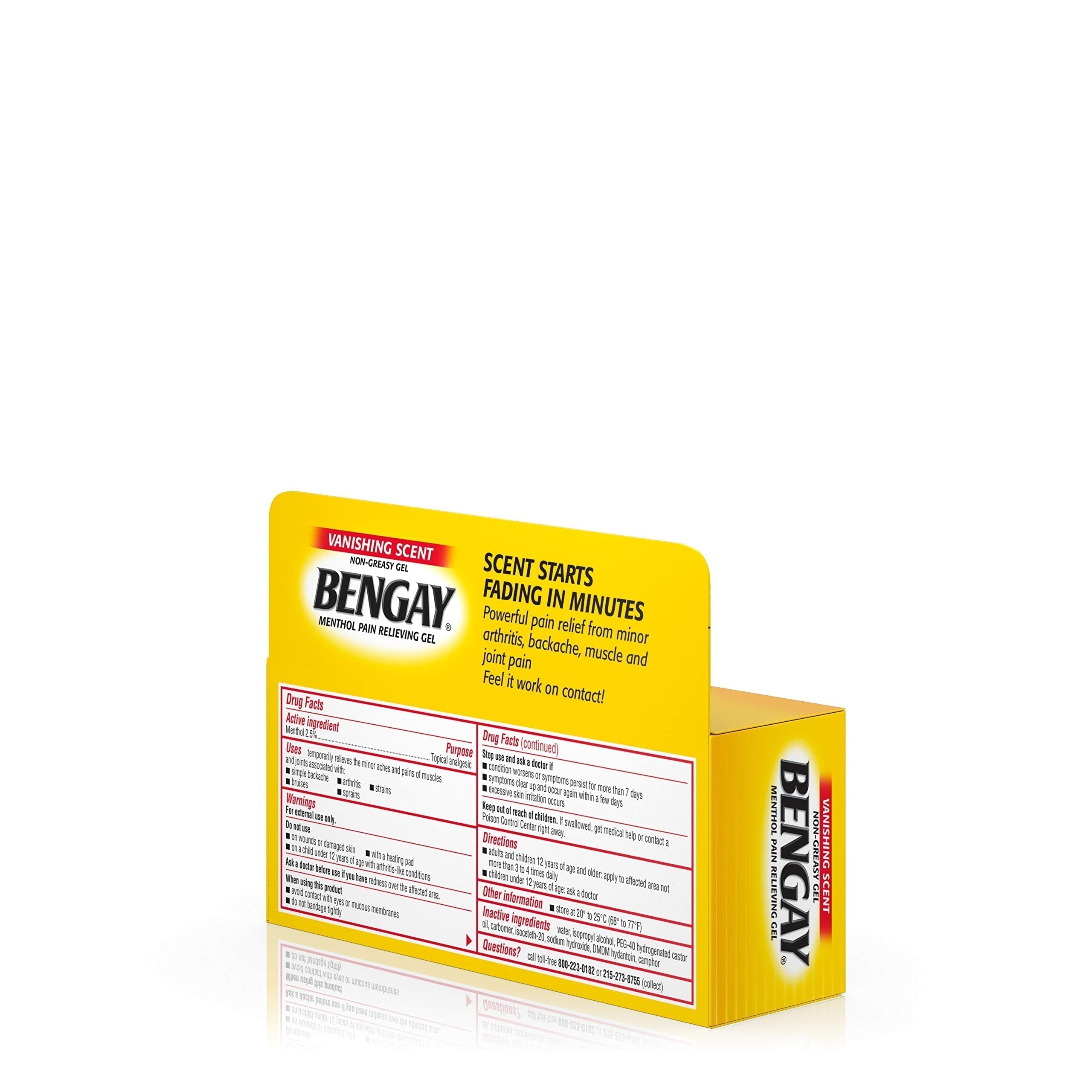 Vanishing Scent Bengay Relief Gel, Non-Greasy Topical Reliever with Cooling Menthol, 2 oz BengayAu supplements