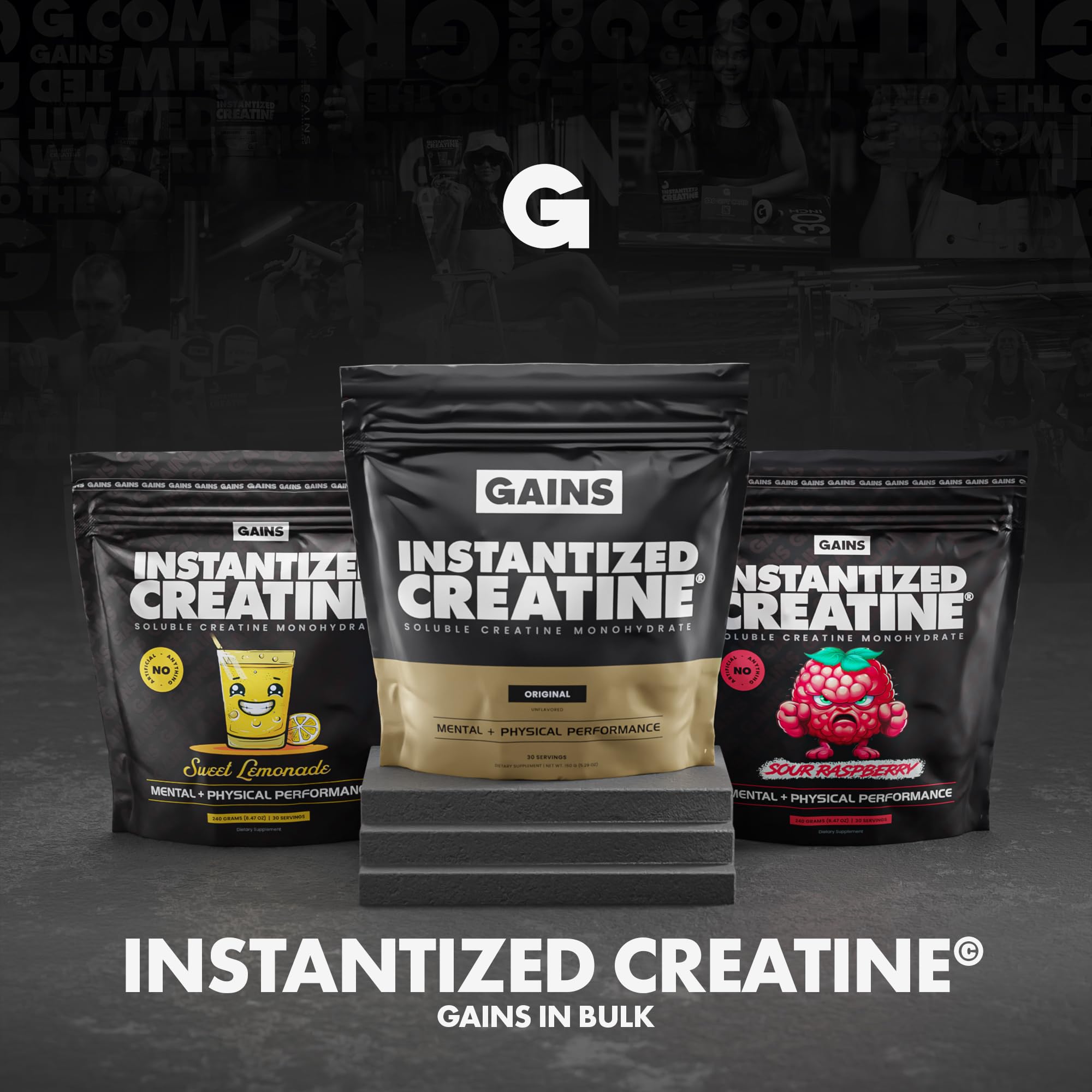 Gains in Bulk Instantized Creatine Monohydrate for Women and Men, Soluble Creatine Powder, Supports Muscle Building, Strength and Performance, Bodybuilding Supplements, Unflavored, 30 Servings GAINS IN BULK GAINSINBULK.COMAu supplements