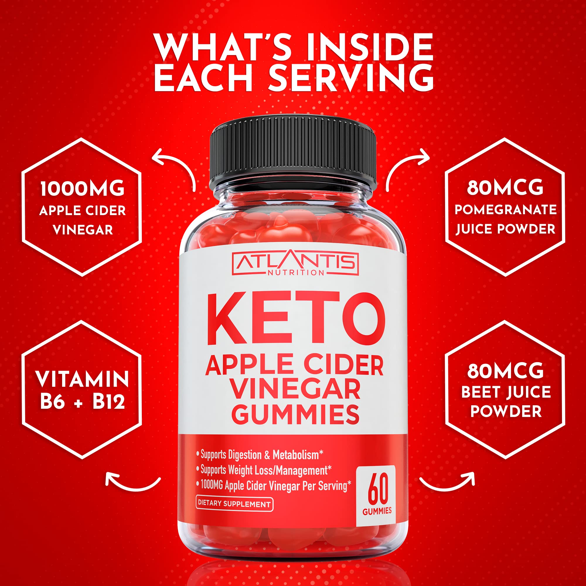 Keto ACV Gummies for Weight Loss - Apple Cider Vinegar Keto ACV Gummies Formulated Atlantis NutritionAu supplements