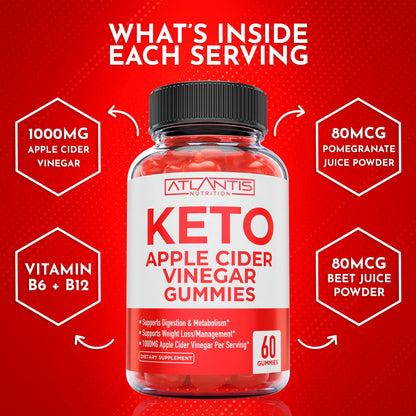 Keto ACV Gummies for Weight Loss - Apple Cider Vinegar Keto ACV Gummies Formulated Atlantis NutritionUS supplements