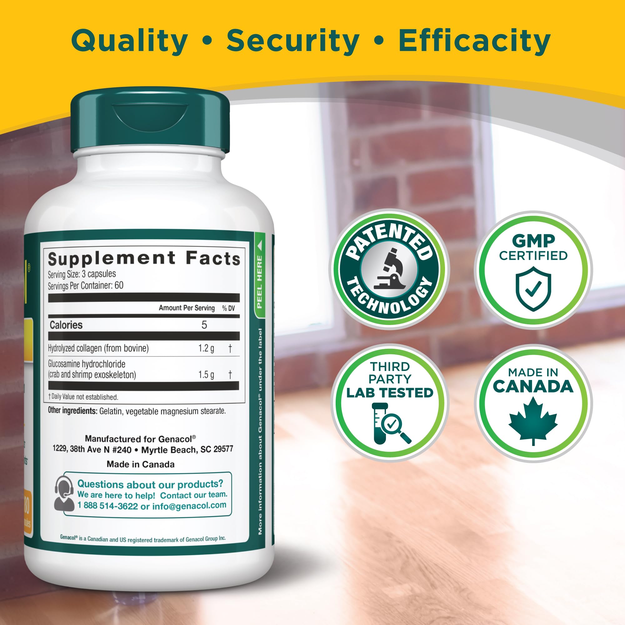 Genacol Plus – Glucosamine and Collagen Joint Supplement, Lubricates, Protects and Maintains Heathy Joints, Relieves Joint Discomfort Plus, 180 Capsules (60-Day Supply) GenacolAu supplements