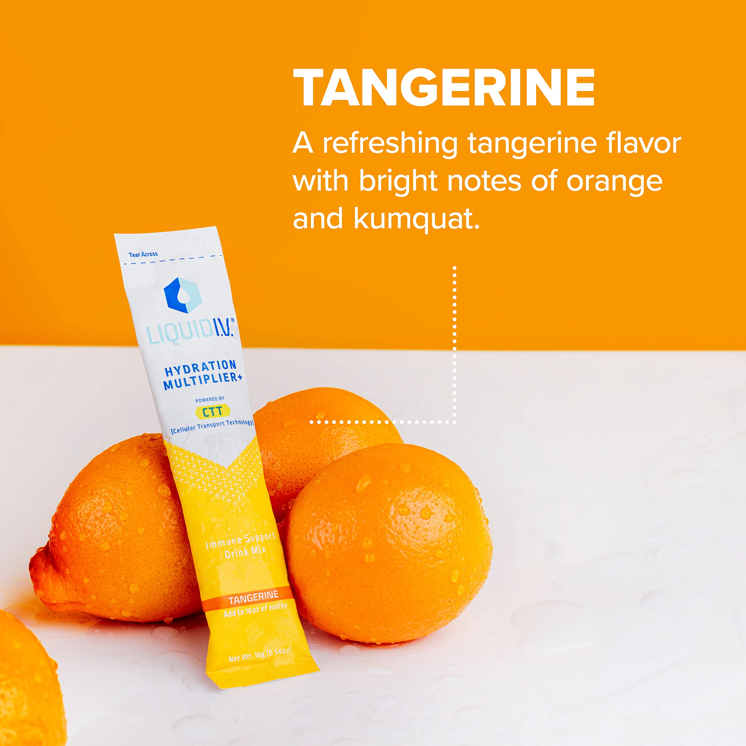 Liquid I.V. Hydration Multiplier + Immune Support - Tangerine - Hydration Powder Liquid I.V.US supplements