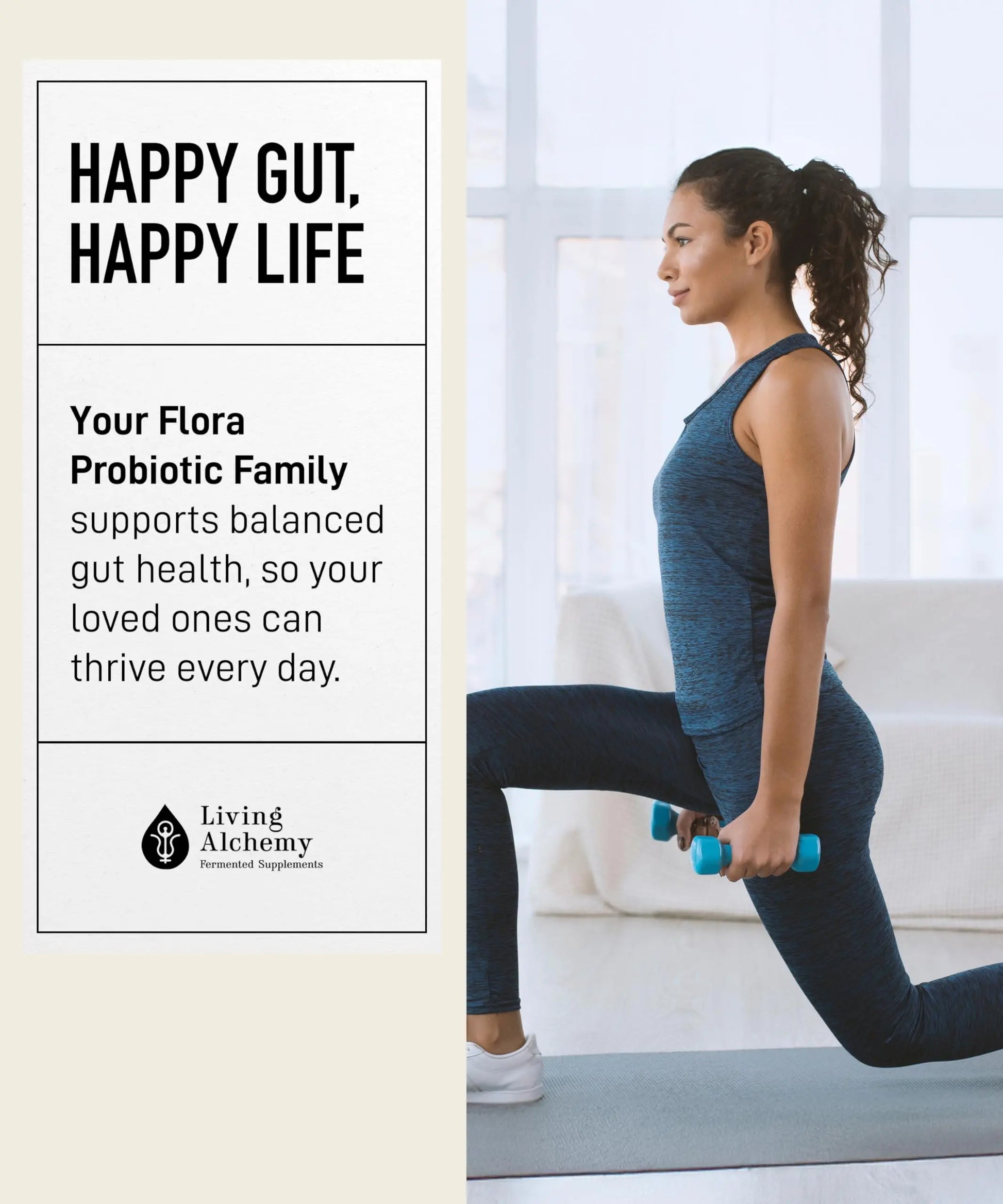 Your Flora Probiotic Family – Non-GMO Probiotics with Fermented Soybean, Banana, & Blueberry for Digestion & Gut Support – Prebiotics, Postbiotics, Digestive Enzymes – Living Alchemy, 60 Capsules Living Alchemynz supplements