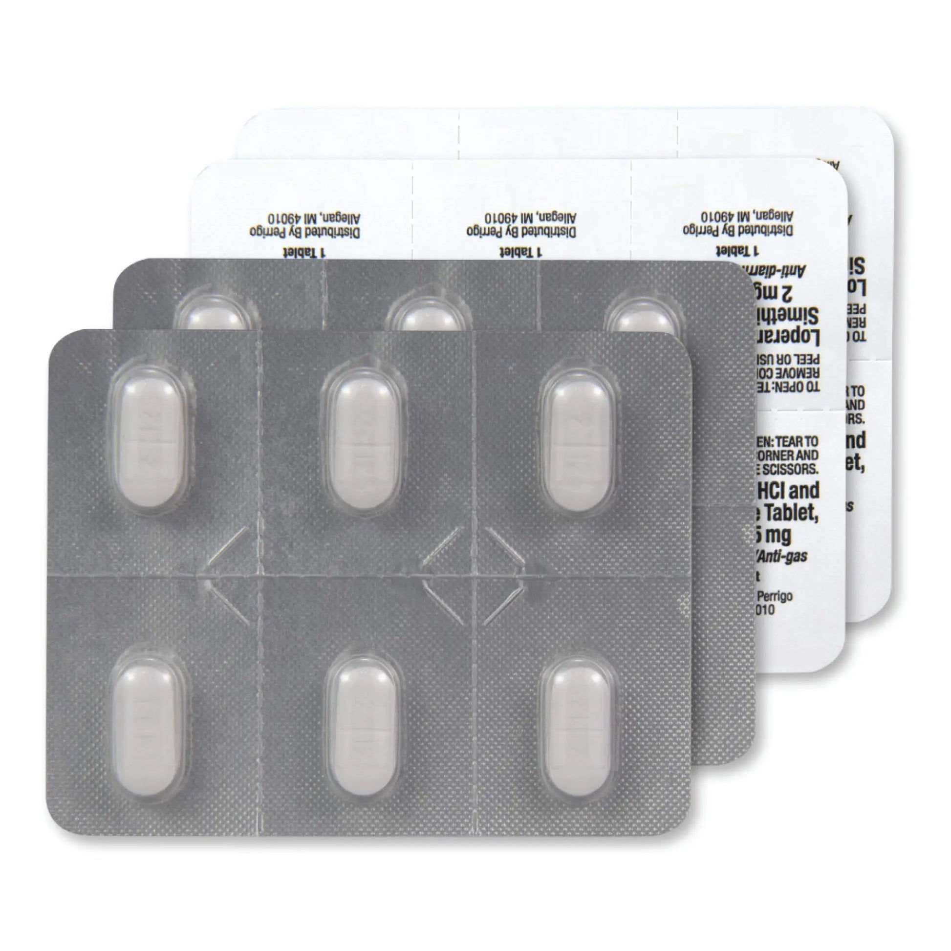 Amazon Basic Care Loperamide Hydrochloride 2 mg and Simethicone 125 mg Tablets, Multi-Symptom Relief, Anti-Diarrheal, Bloating and Cramps, Gas Relief, 24 Count Amazon Basic Carenz supplements