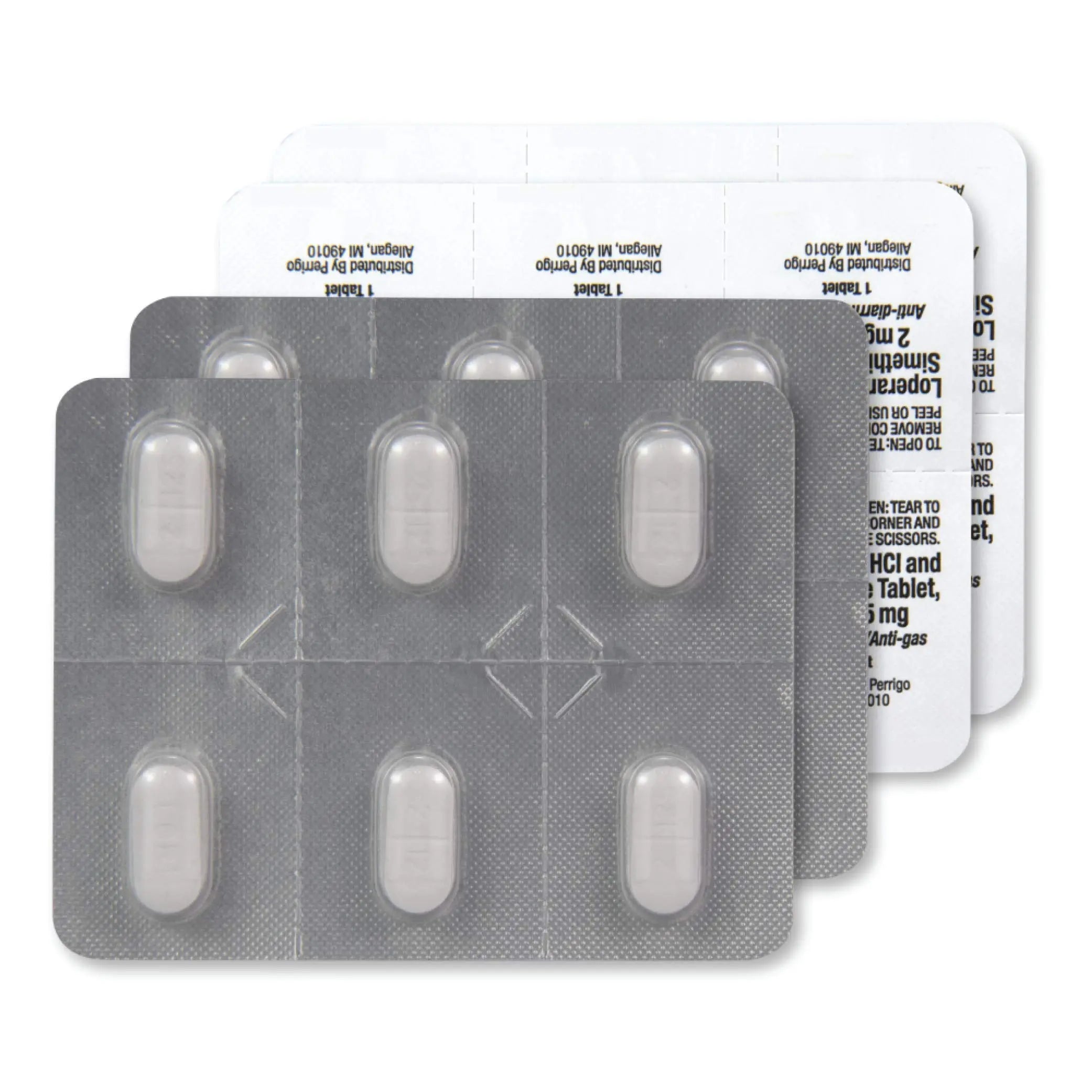 Amazon Basic Care Loperamide Hydrochloride 2 mg and Simethicone 125 mg Tablets, Multi-Symptom Relief, Anti-Diarrheal, Bloating and Cramps, Gas Relief, 24 Count Amazon Basic Carenz supplements