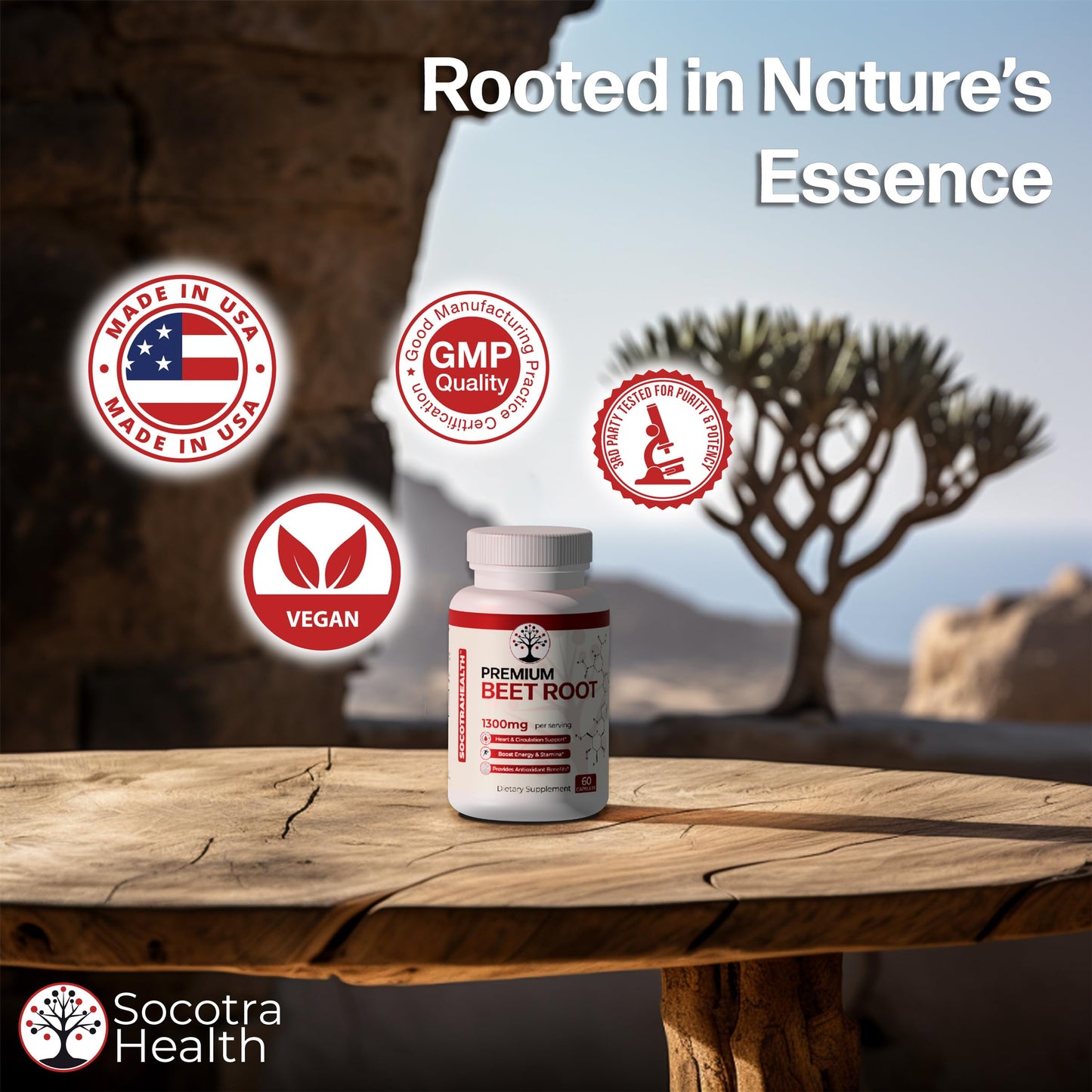 Socotra Health Beet Root Capsules - Made with Premium Organic Beetroot Powder Socotra HealthUS supplements