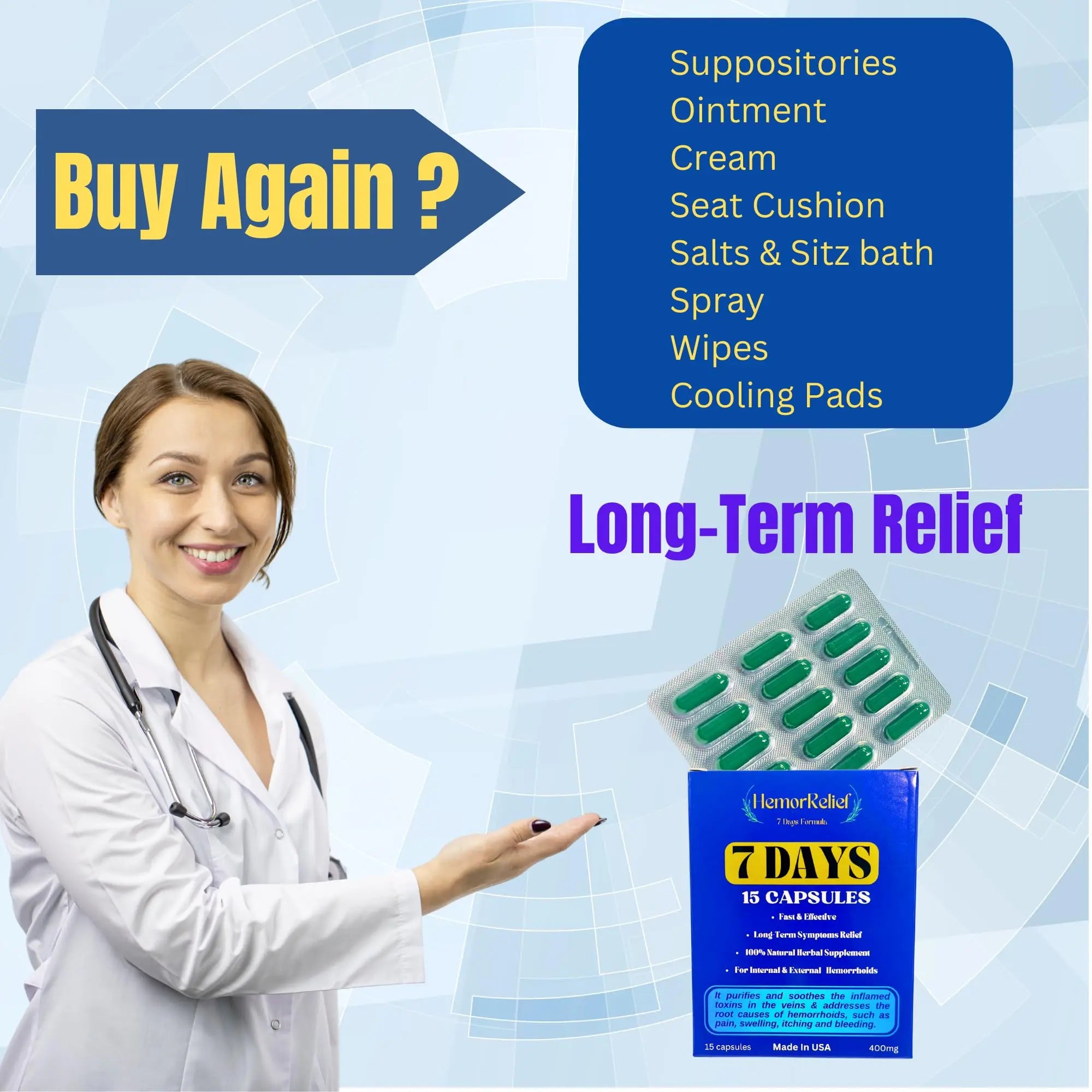 7Days Hemorrhoid Detox Formula, Works to Address The Root Causes of Hemorrhoids Provide Fast & Long-Lasting Relief GenericAu supplements