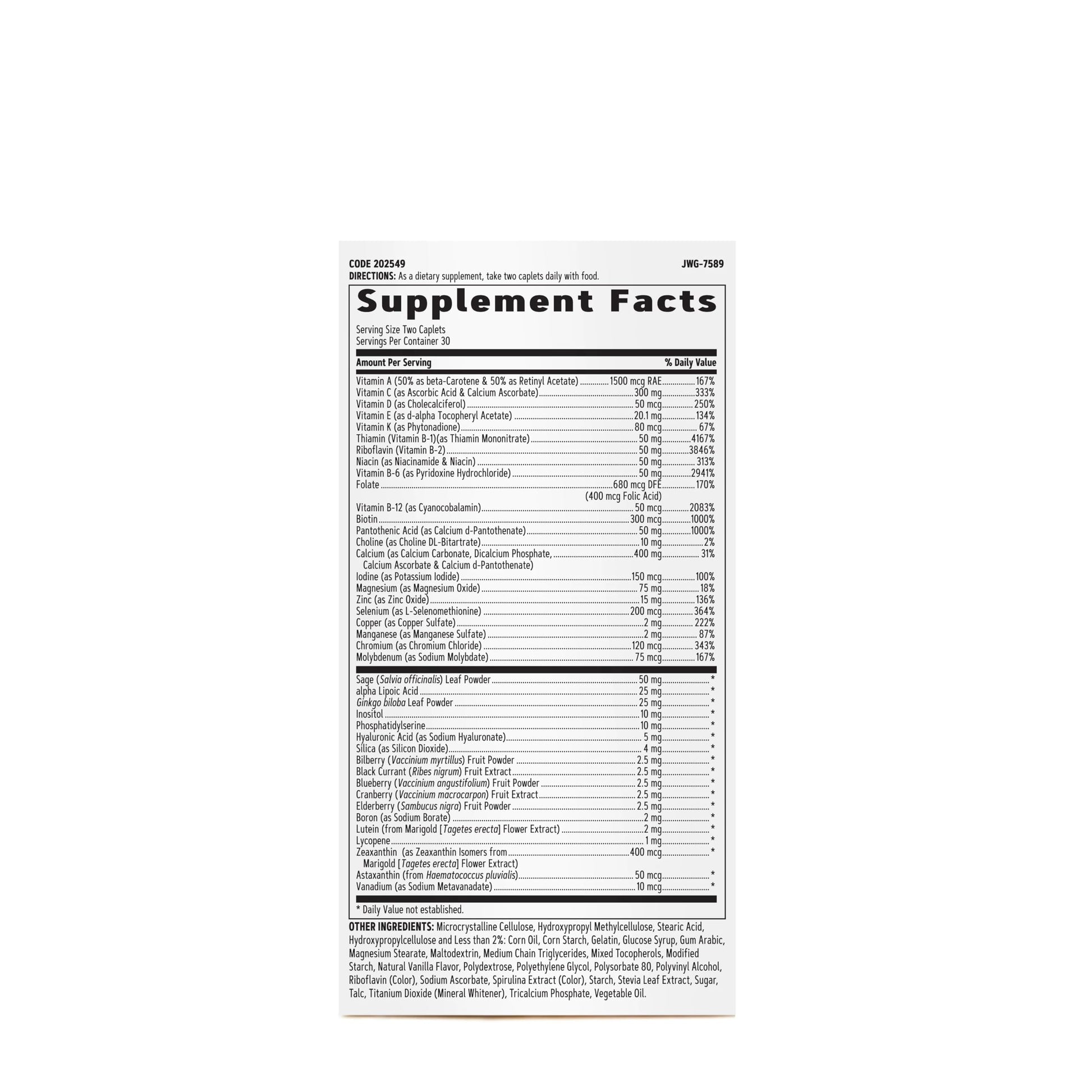 GNC Women's Multivitamin 50 Plus |Supports Bone, Eye, Memory, Brain and Skin Health GNCAu supplements