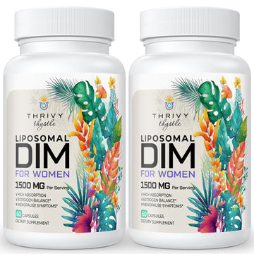 ThrivyThystle Liposomal DIM 400 mg - Hormone Balance, Estrogen Support for Women, DIM Supplement with Vitamin E, Evening Primrose, Black Cohosh, Omega-3 Fatty Acids (120 Capsules) ThrivyThystleAu supplements