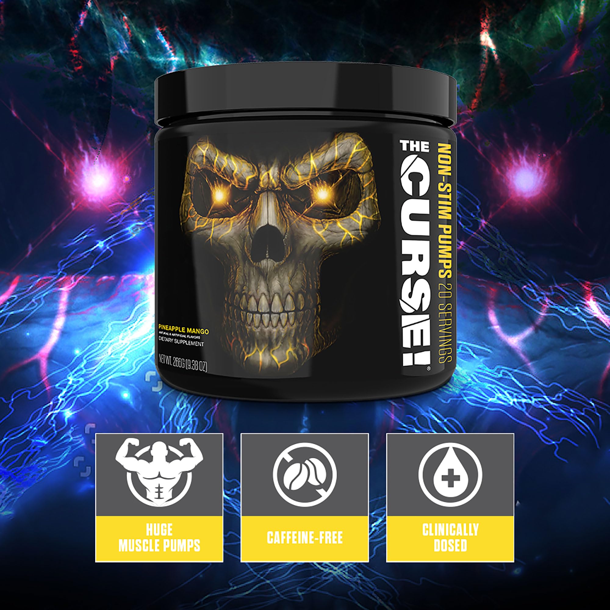 THE CURSE! JNX Sports Non-Stim Pumps Pre-Workout Supplement - Maximum Power THE CURSE!Au supplements