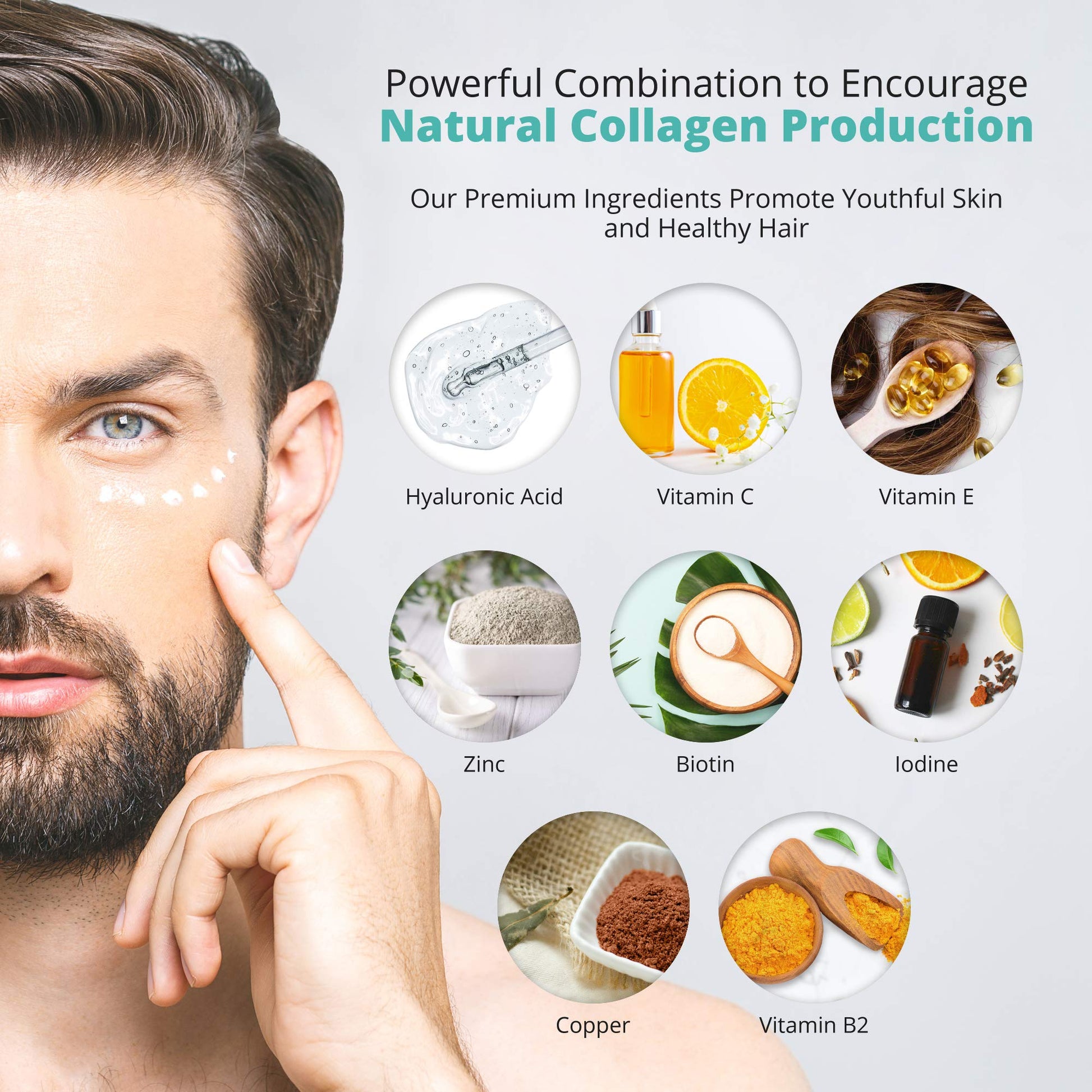 Marine Collagen Capsules 1000mg - 120 Capsules - 9 Powerful Skin Supporting Nutrients VitaBrightAu supplements