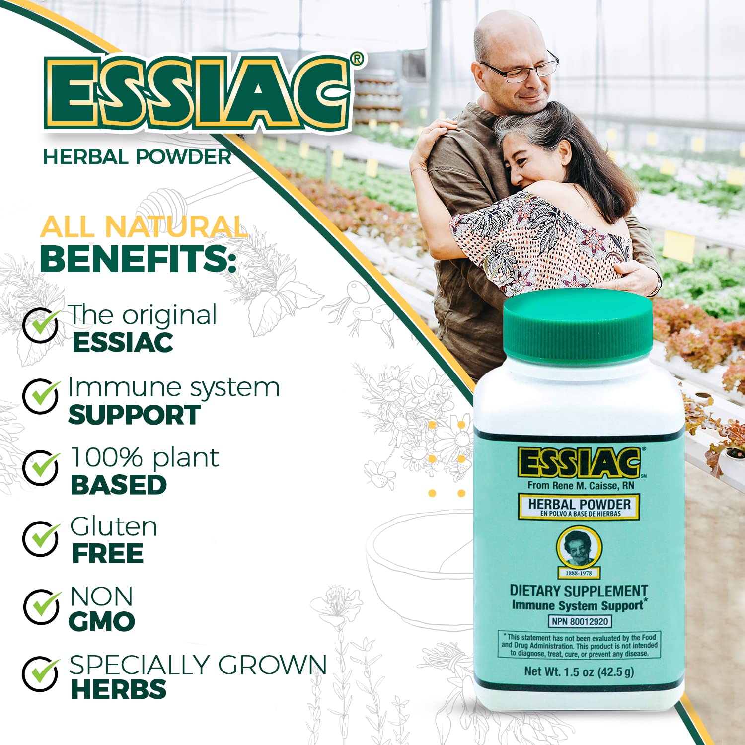 Essiac PowderESSIAC Original Herbal Tea Powder – 1.5 oz Bottle | Powerful Antioxidant Blend to Help Promote Overall Health & Well-Being | Original Formula from 1922 (1) EssiacAu supplements