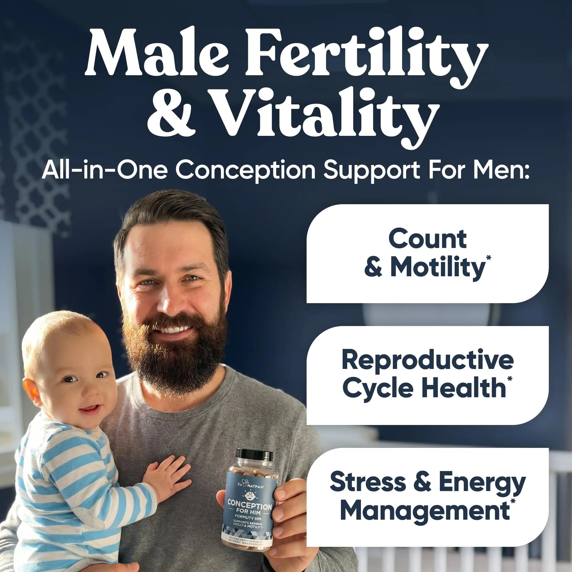 Conception for Him and Vital Liver Bundle - Male Fertility Booster & Prenatal Supplement + 9-in-1 Liver Support Eu Naturalnz supplements