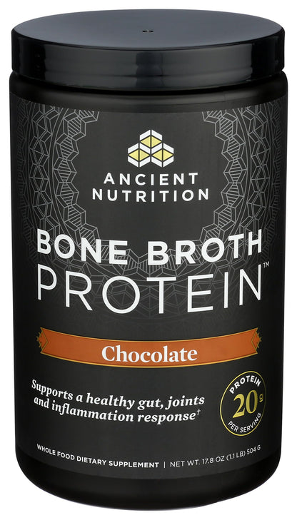 Ancient Nutrition Protein Powder Made from Real Bone Broth, Chocolate, 20g Protein Per Serving, 20 Serving Tub, Gluten Free Hydrolyzed Collagen Ancient NutritionUS supplements