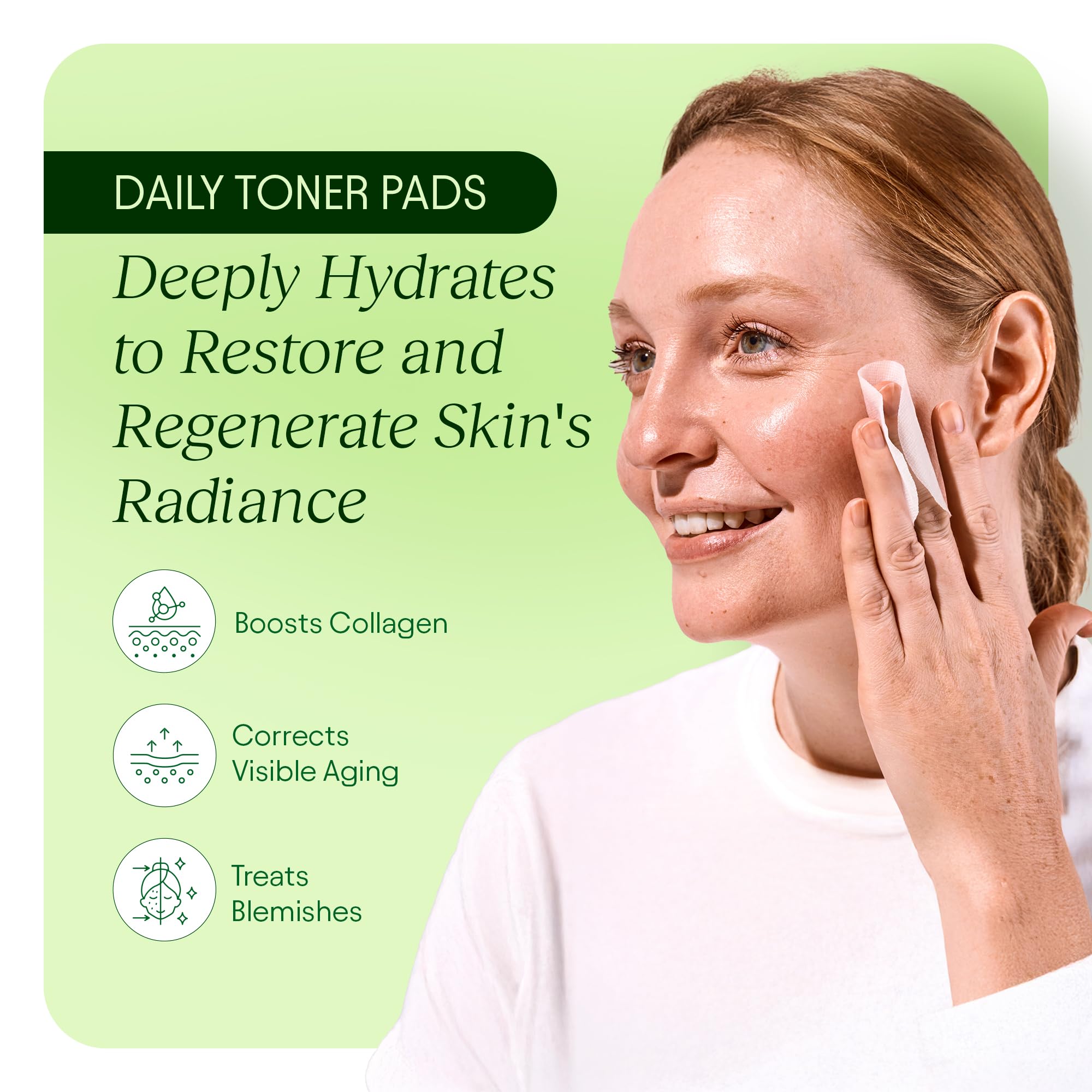 JiYu Toning Polish Pads - Korean Skincare for Dark Spots, Wrinkles & Dull Skin - Hydrating Facial